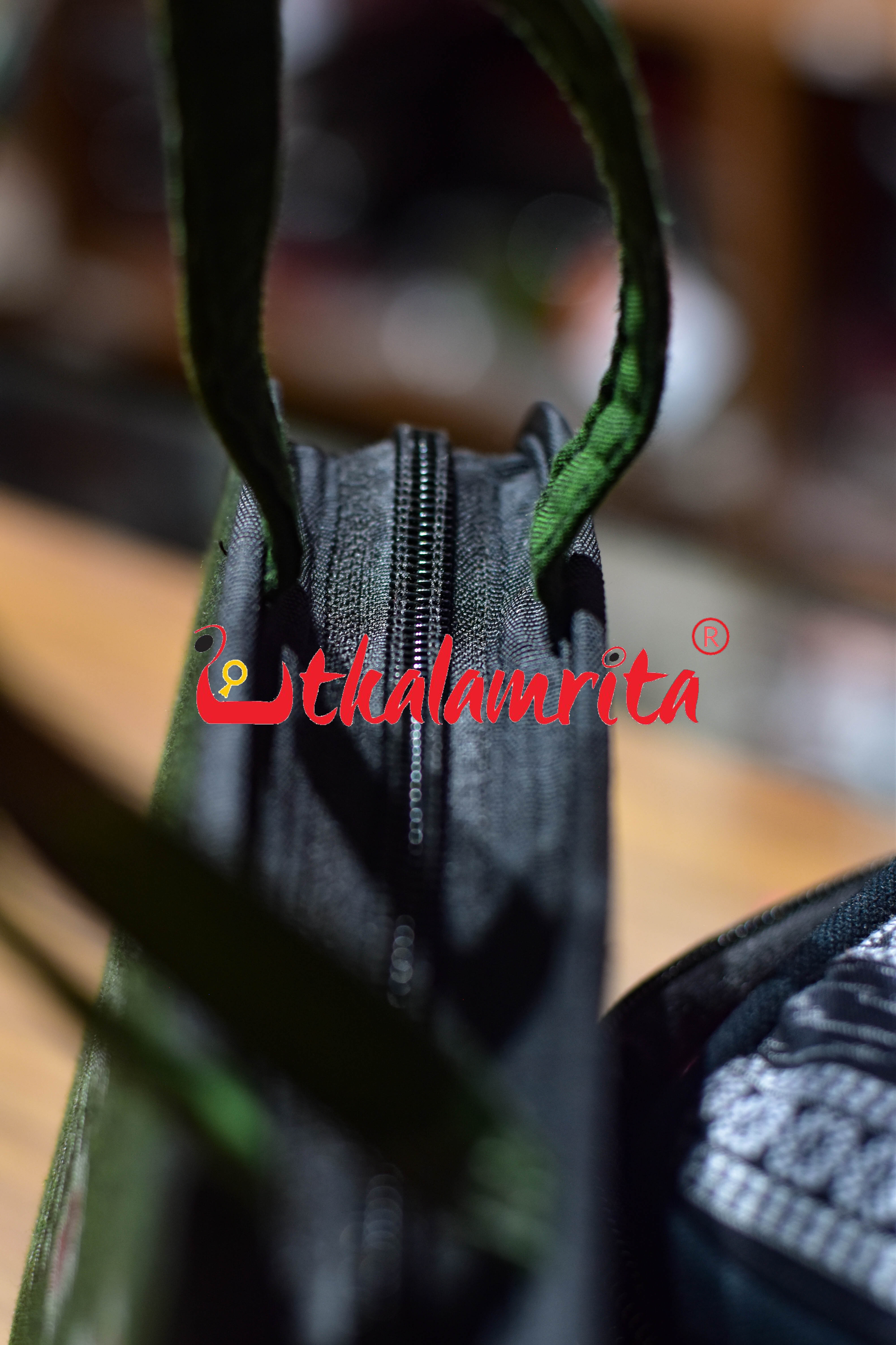 Mehendi Green Single Flower Hand bag