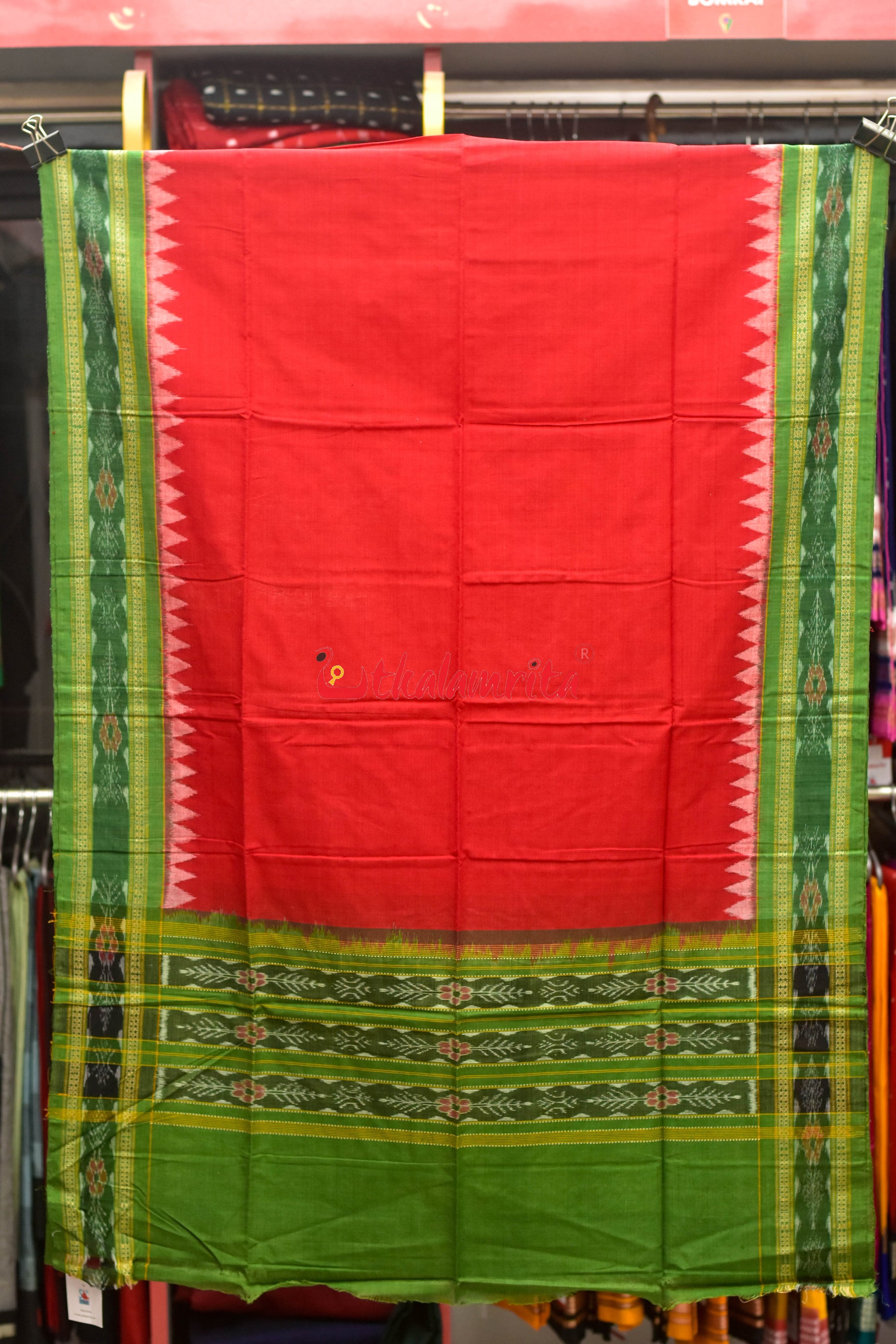 Olive Green Bandha Sambalpuri Dress Set