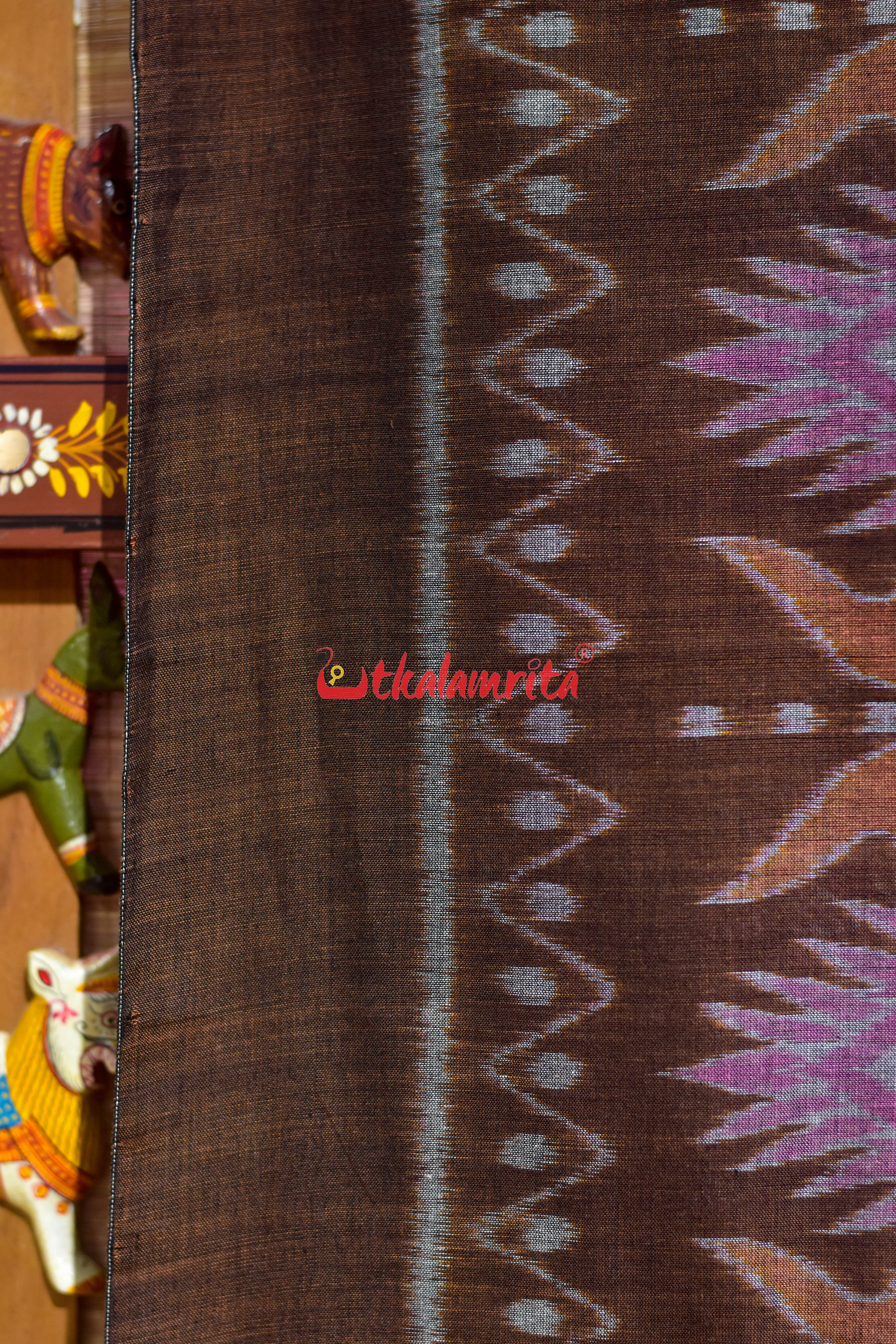 Coffee Jodi Sankha Khandua Cotton Saree