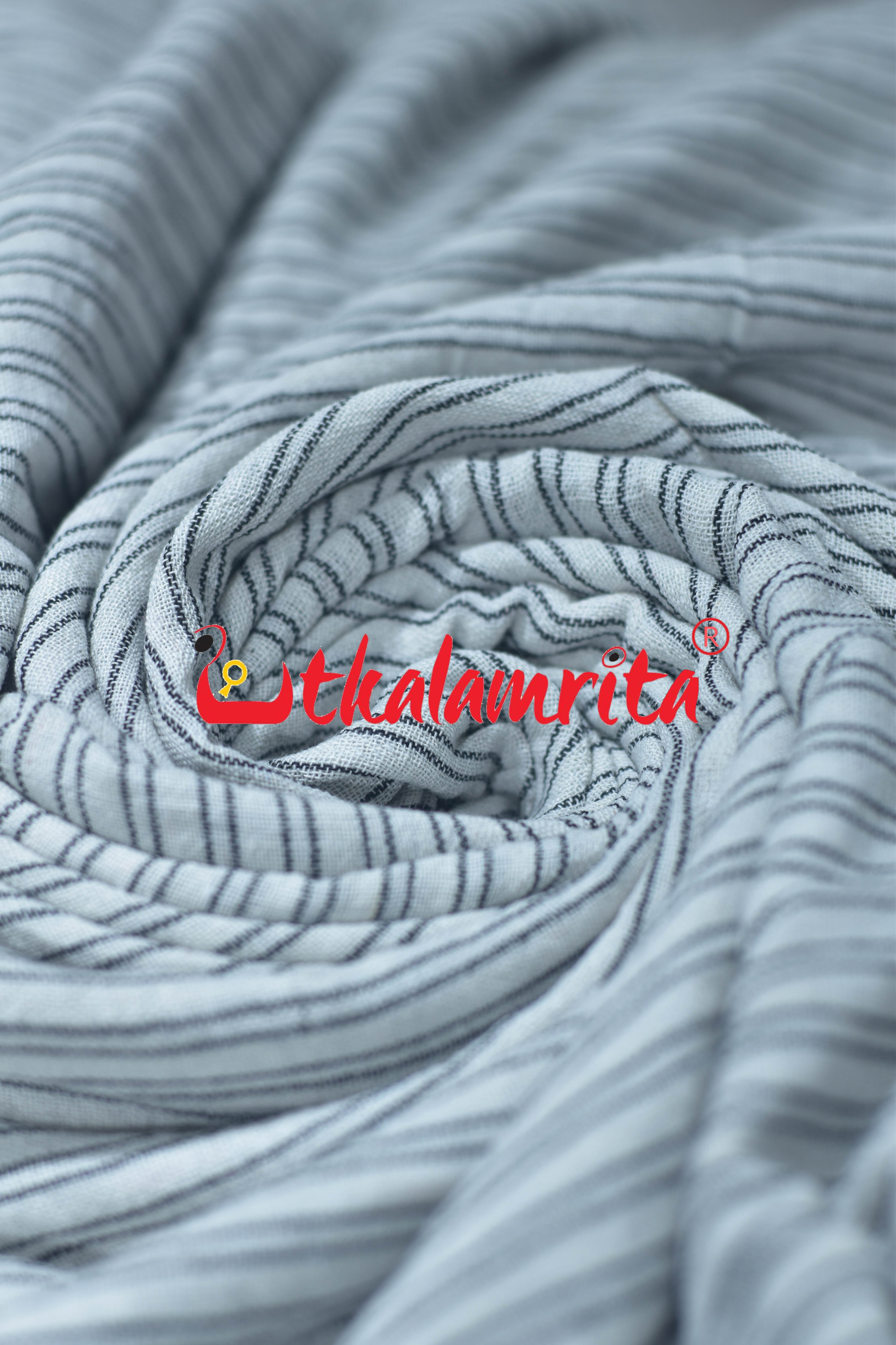 Black Lines on White Kotpad (Fabric)