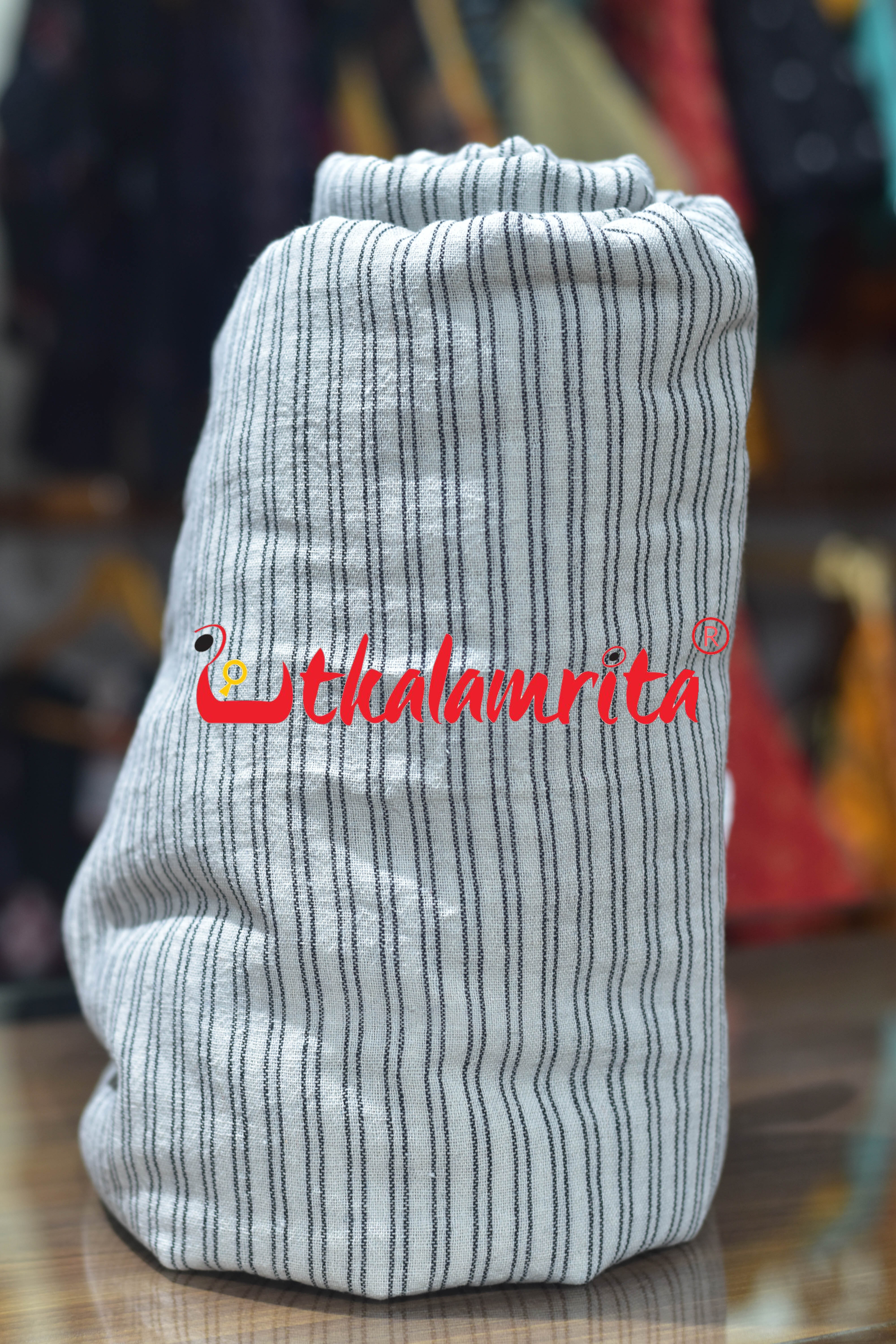 Black Lines on White Kotpad (Fabric)