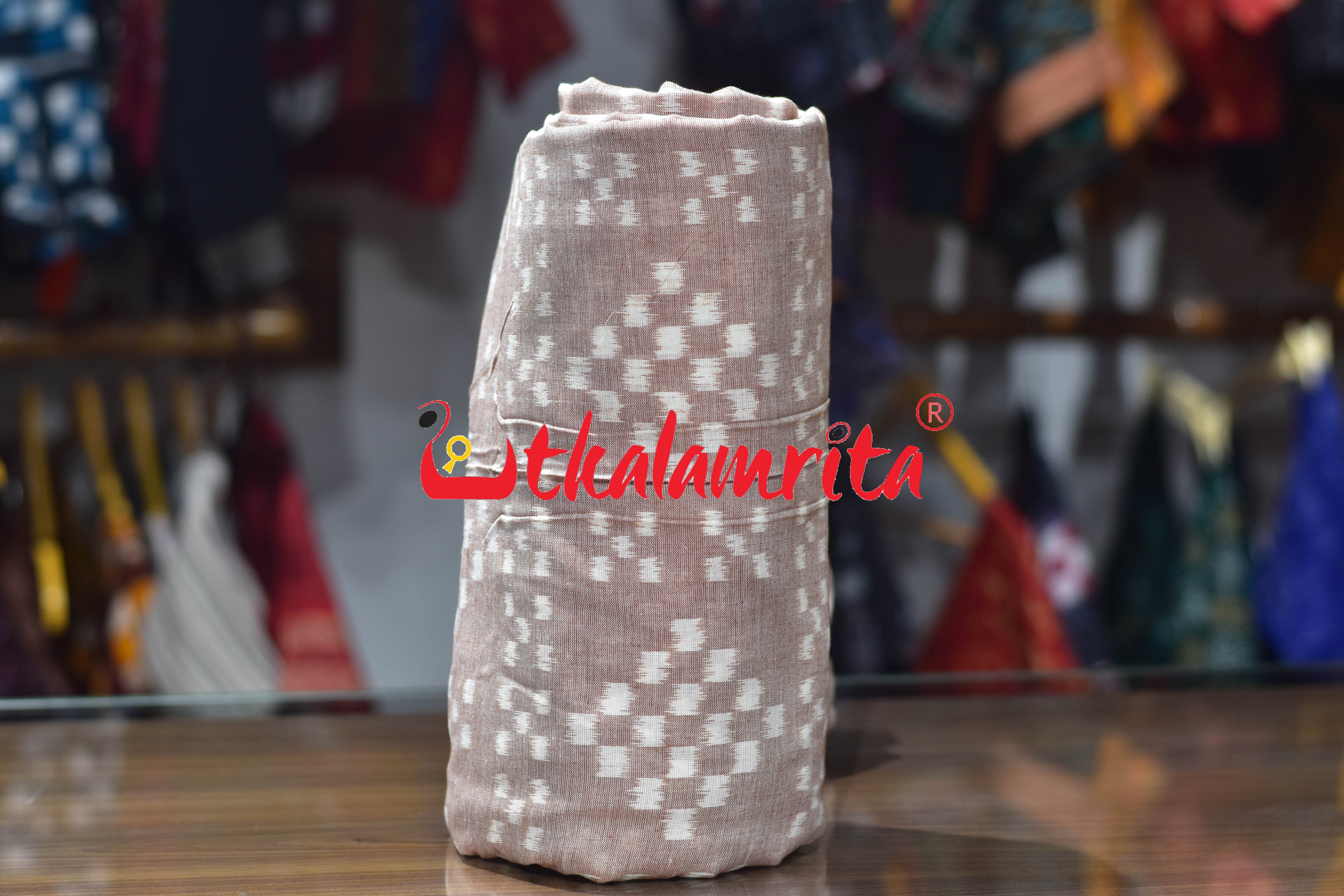Bada Chhota Pasapali Peach Cotton (Fabric)