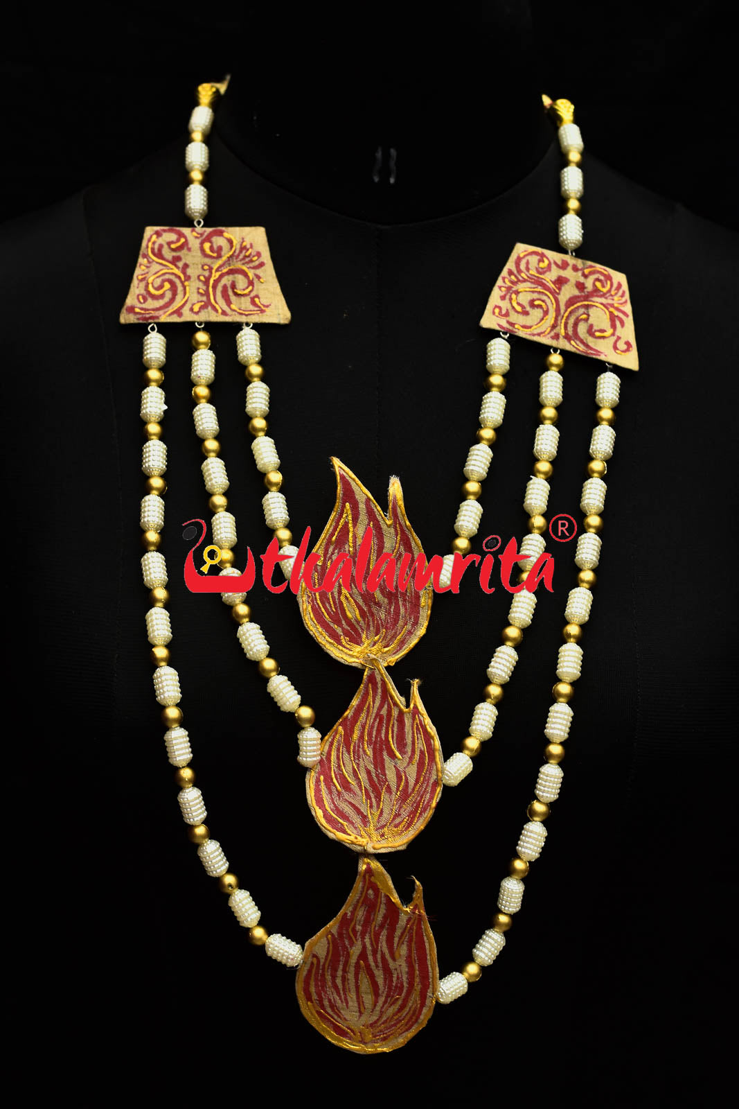 3 Strand Of Agni Pattachitra Jewellery Set