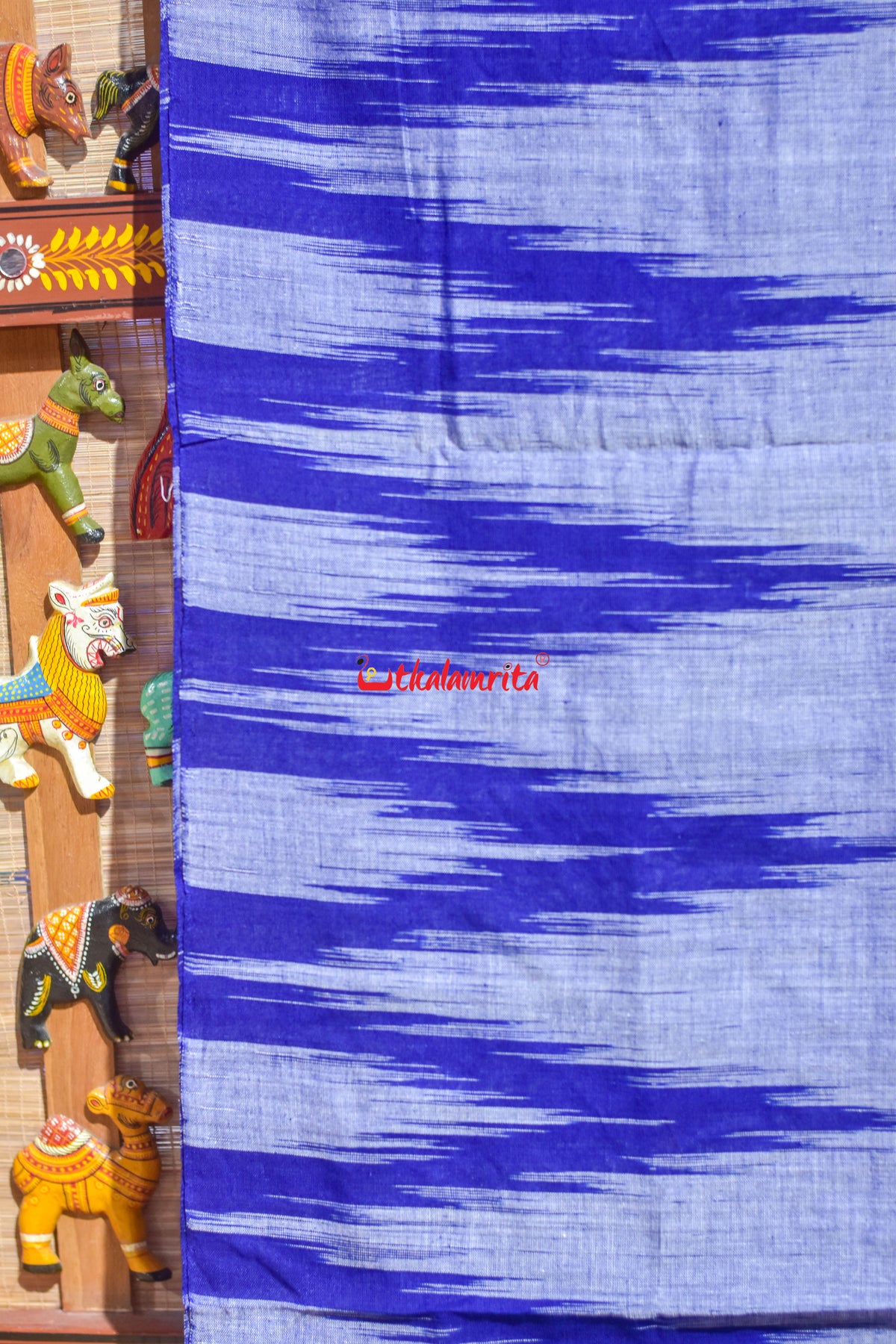 Blue Kargil Kumbha Cotton Saree