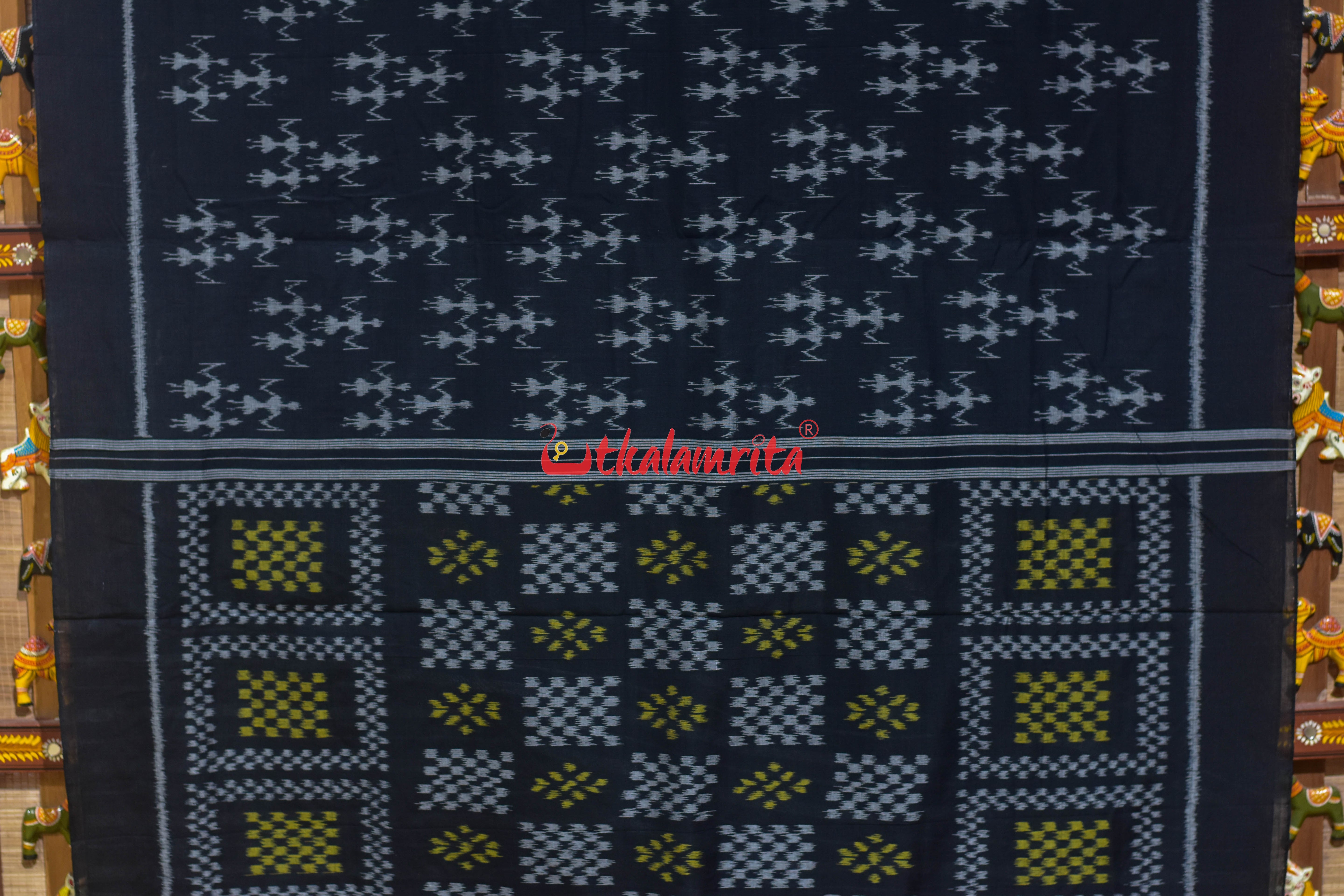 Black Body Trio Tribals Khandua Cotton Saree