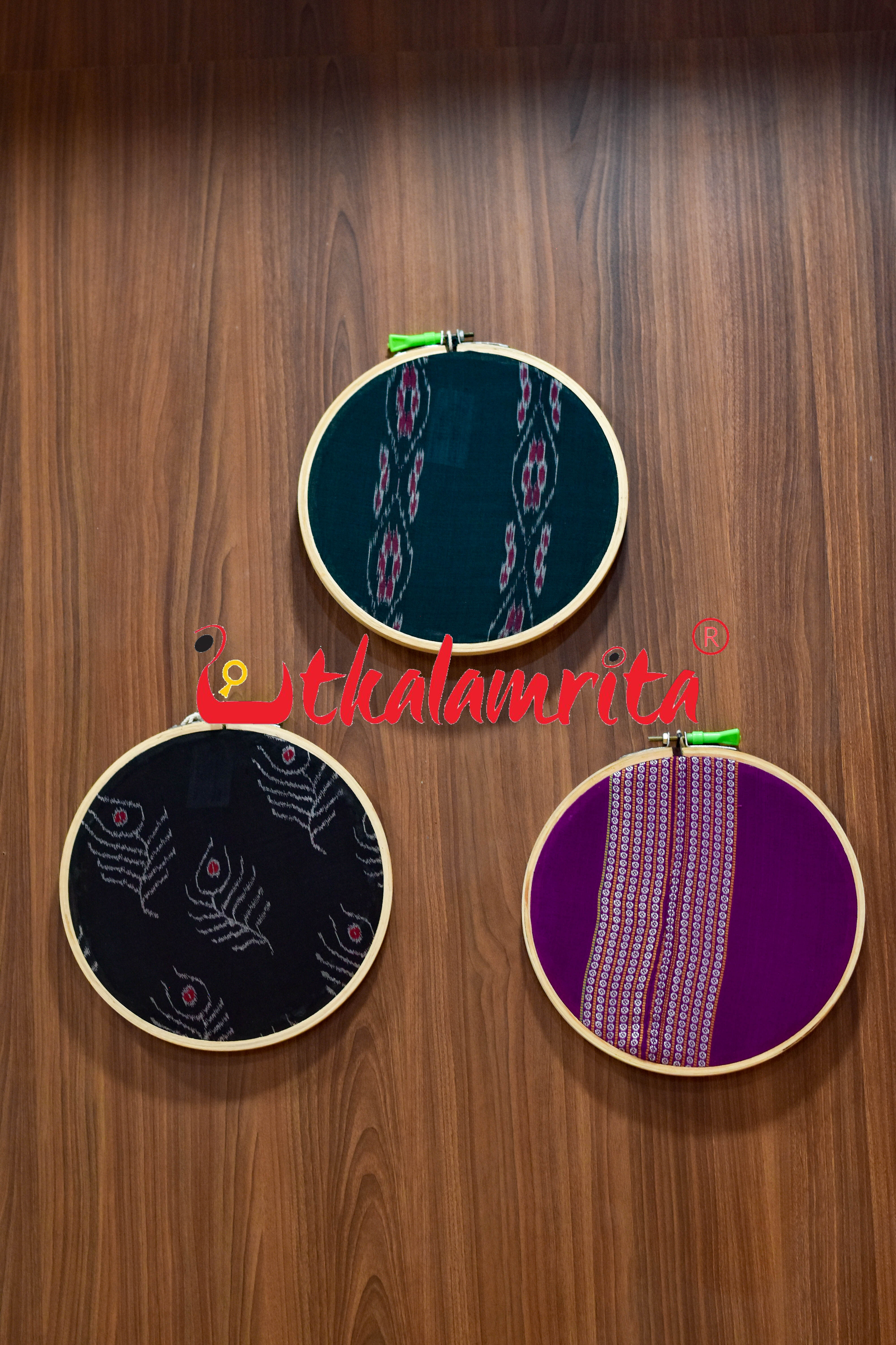 Medium Wooden Ikat Hoop