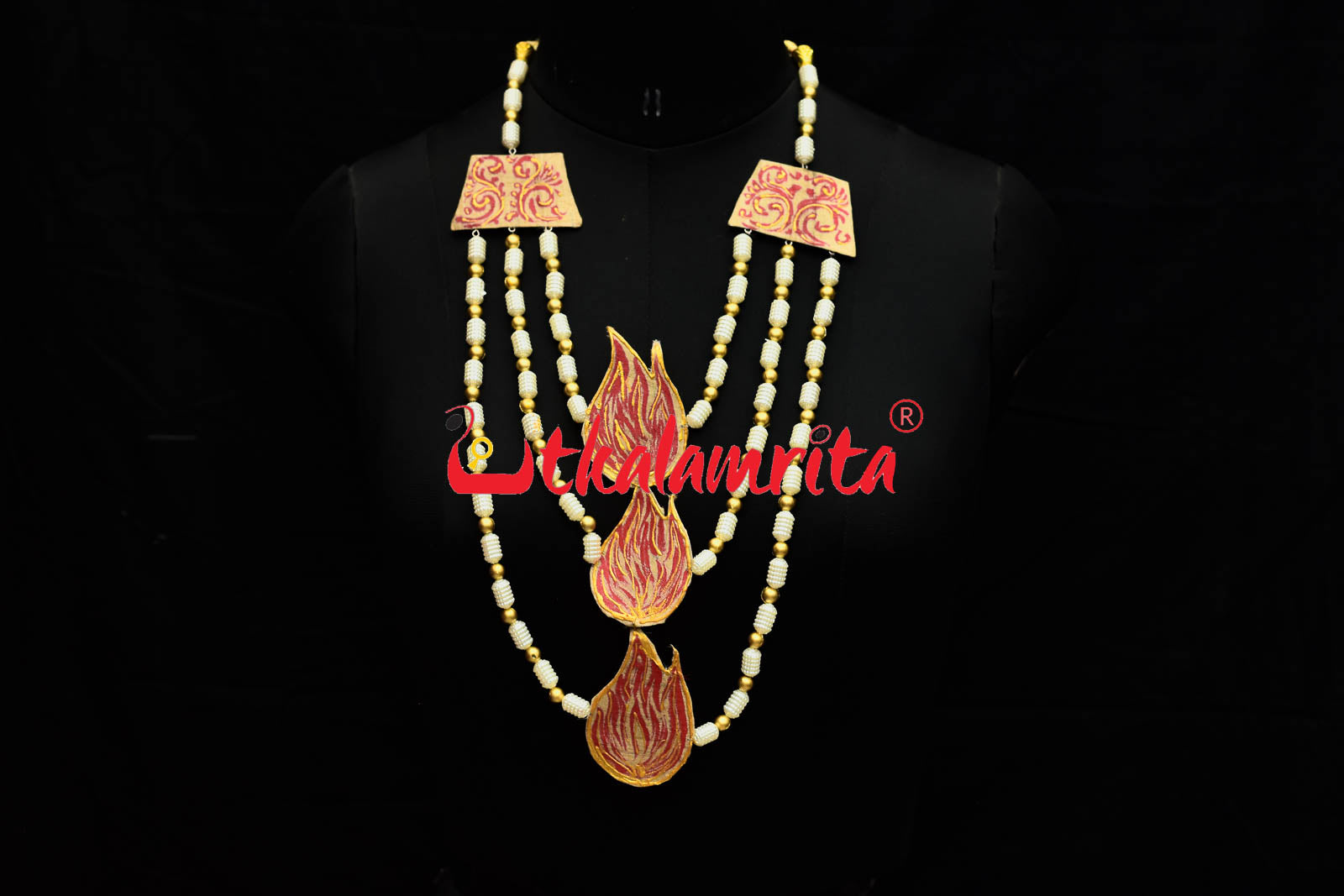 3 Strand Of Agni Pattachitra Jewellery Set