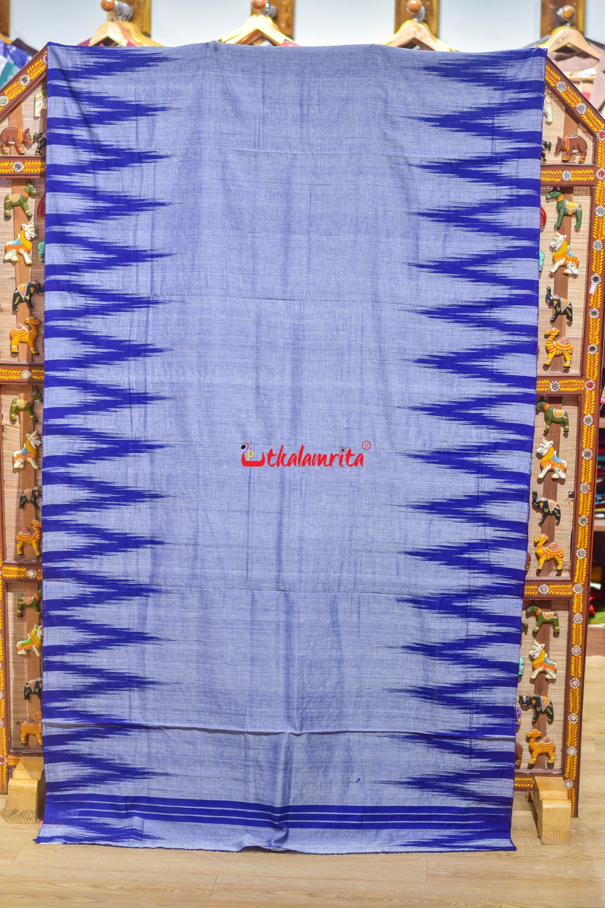 Blue Kargil Kumbha Cotton Saree