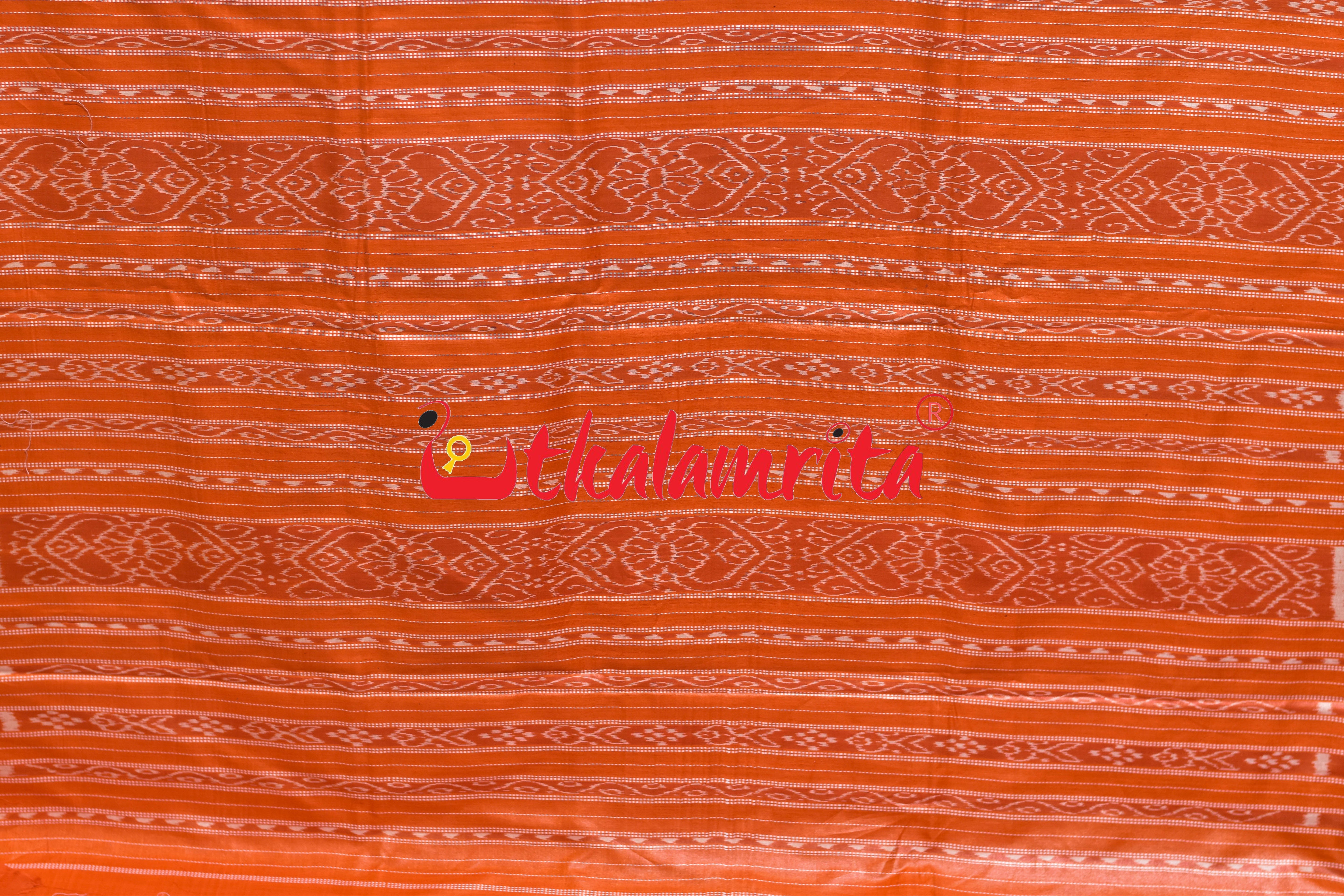 Natural Body Orange Border Gopalpur Tussar Silk Saree
