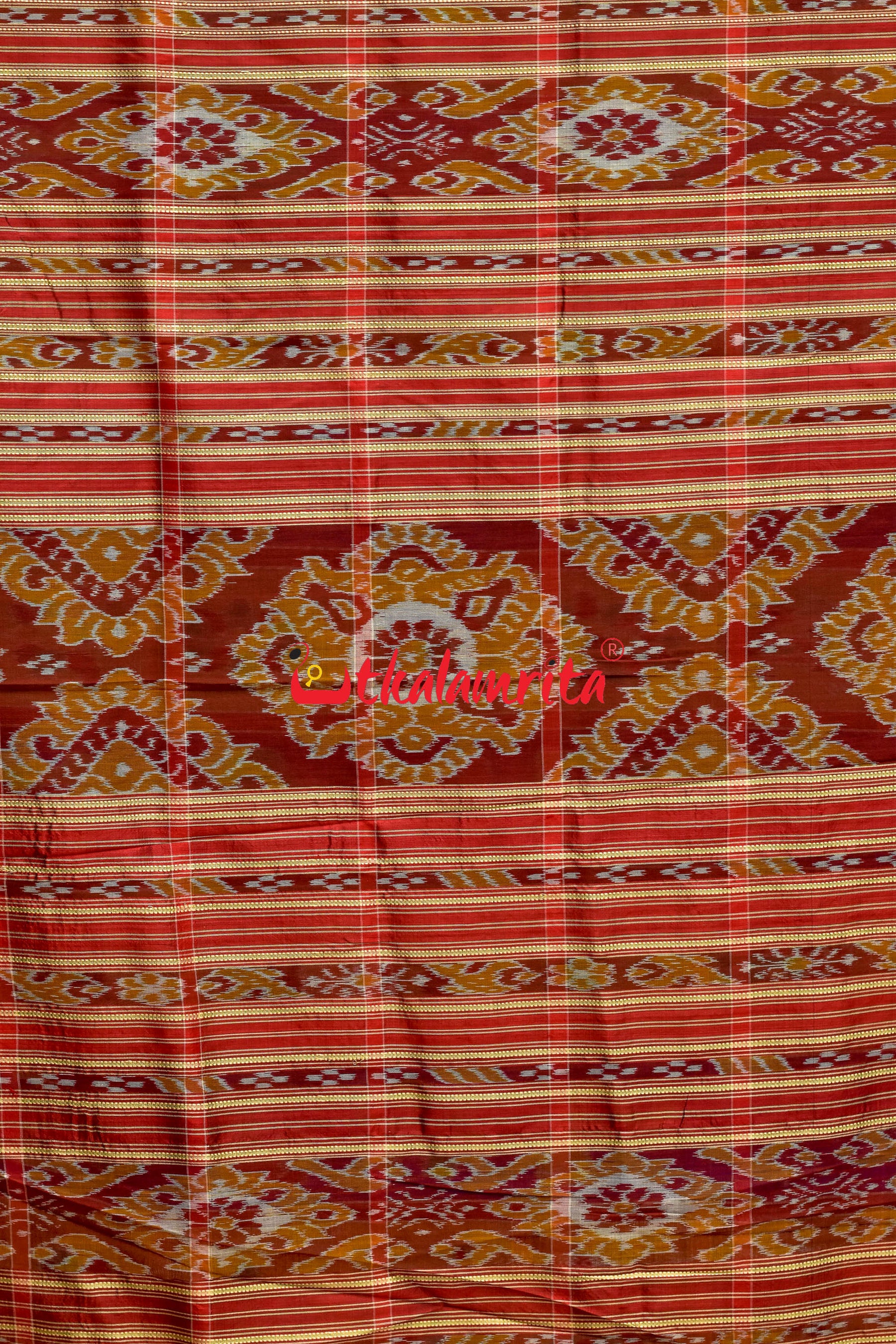 Golden Blue Nabarangi Silk Saree