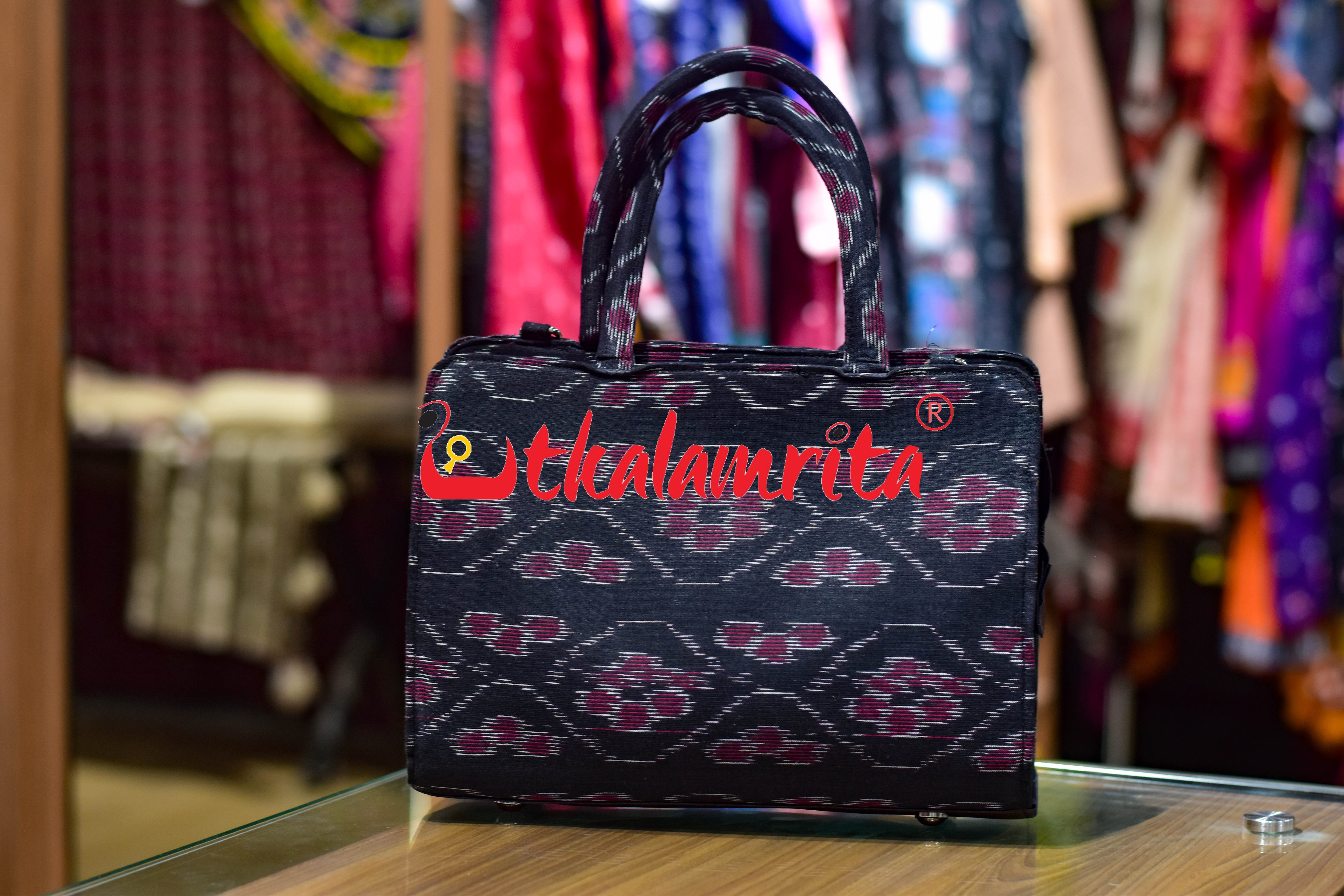 Black Tetris Medium Vanity Bag