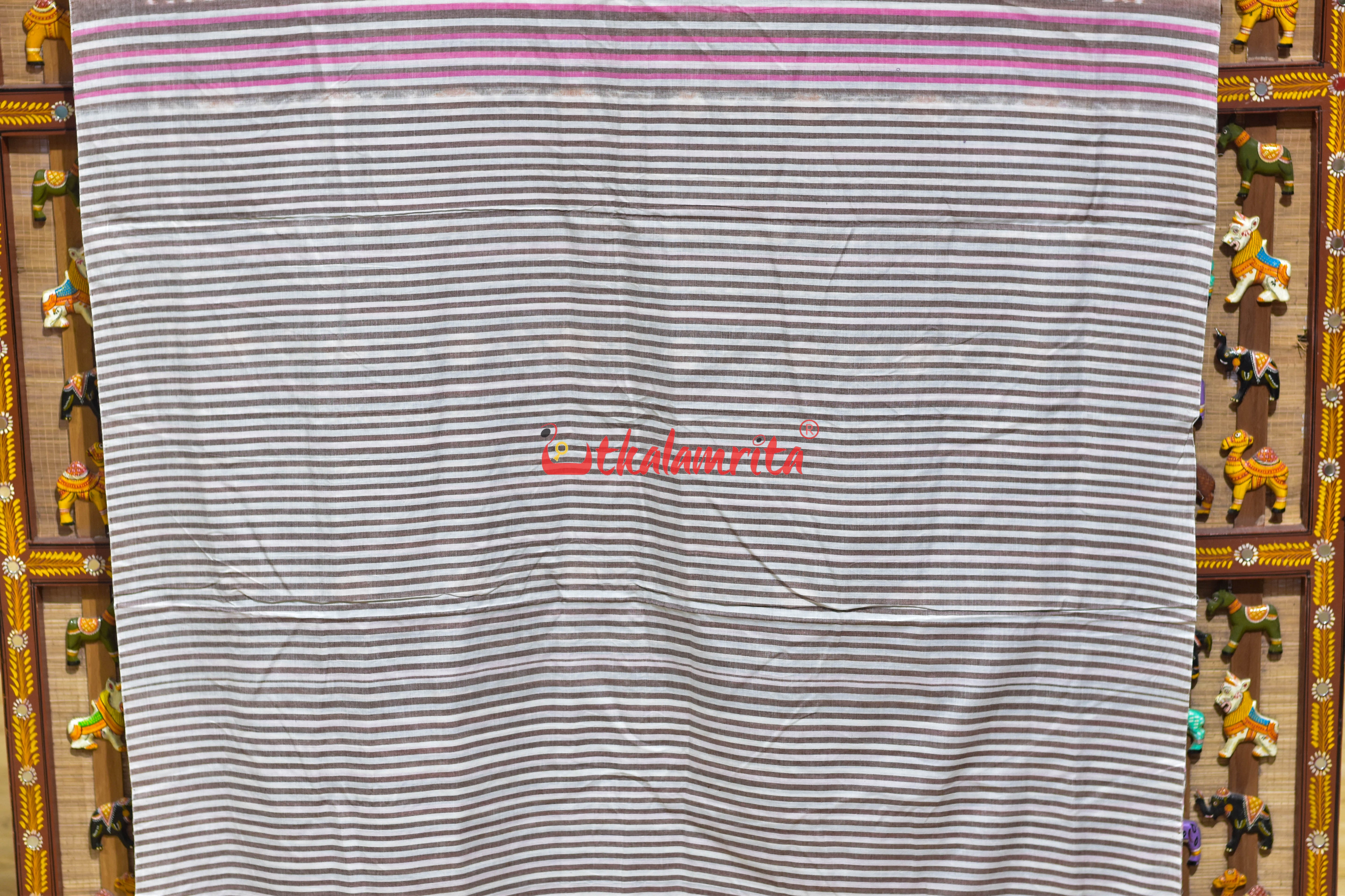 Pink Jodi Sankha Khandua Cotton Saree