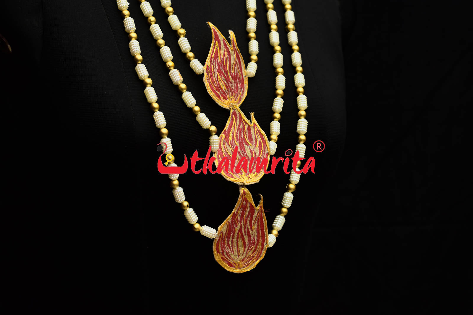 3 Strand Of Agni Pattachitra Jewellery Set
