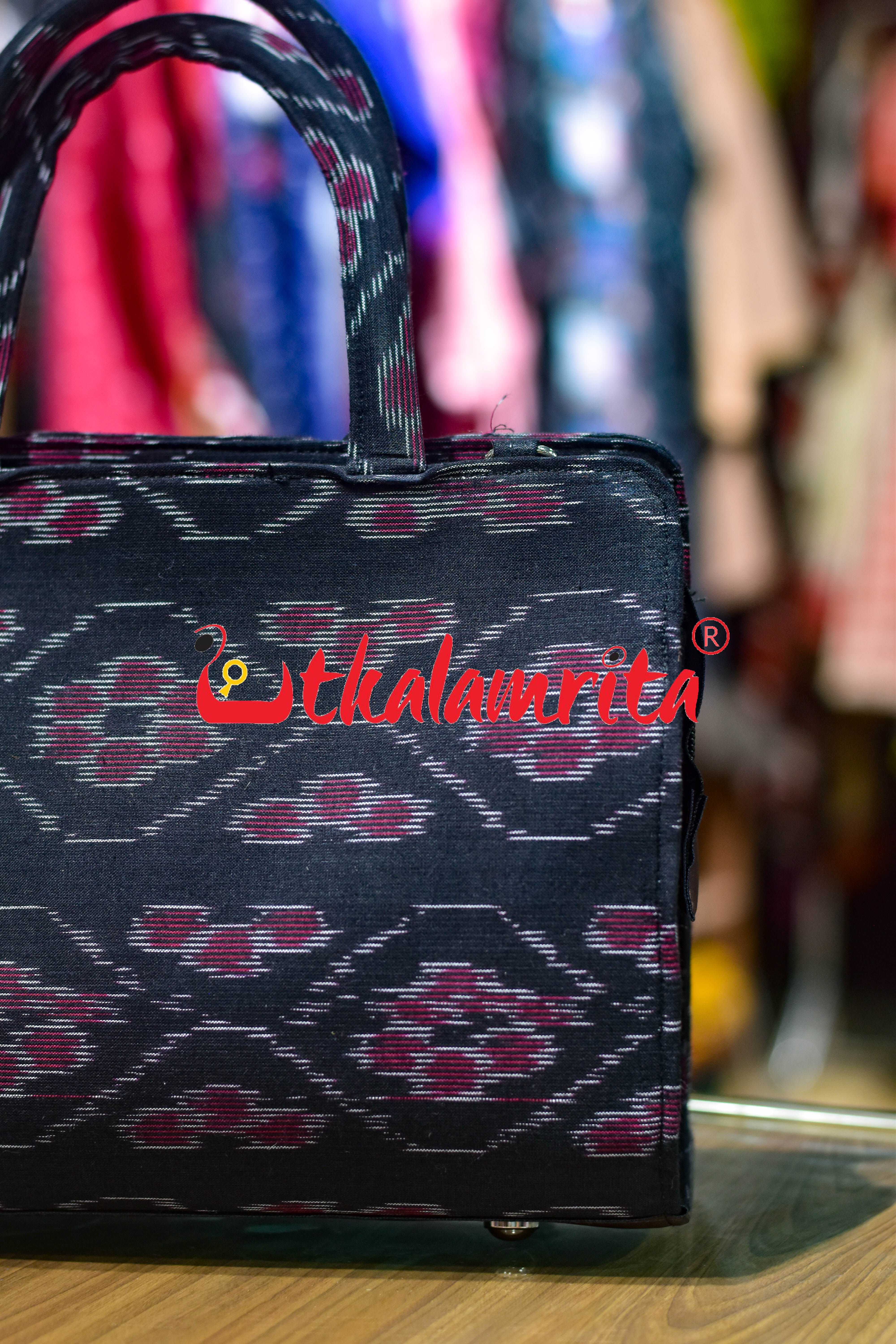 Black Tetris Medium Vanity Bag