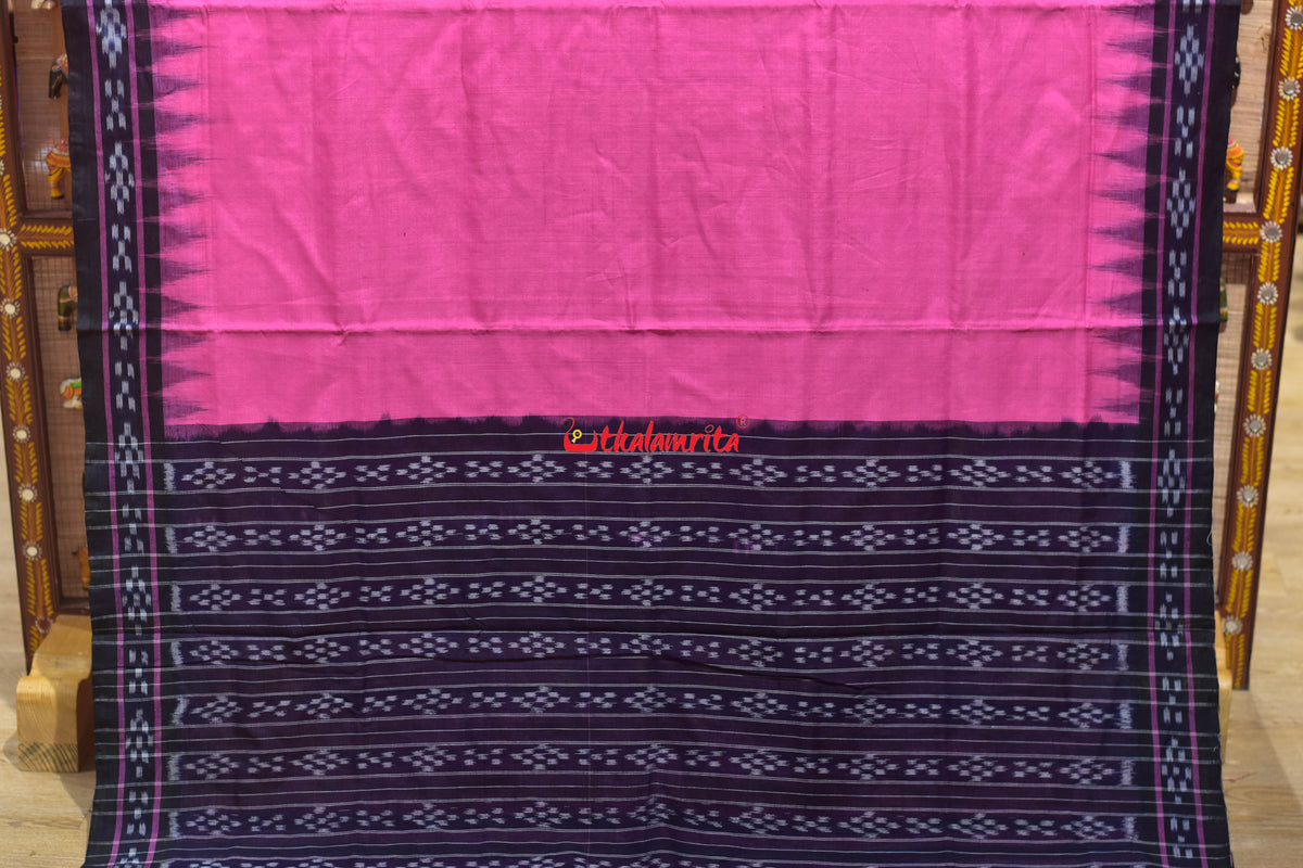 Pink with Pasapali Border Khandua Cotton Saree