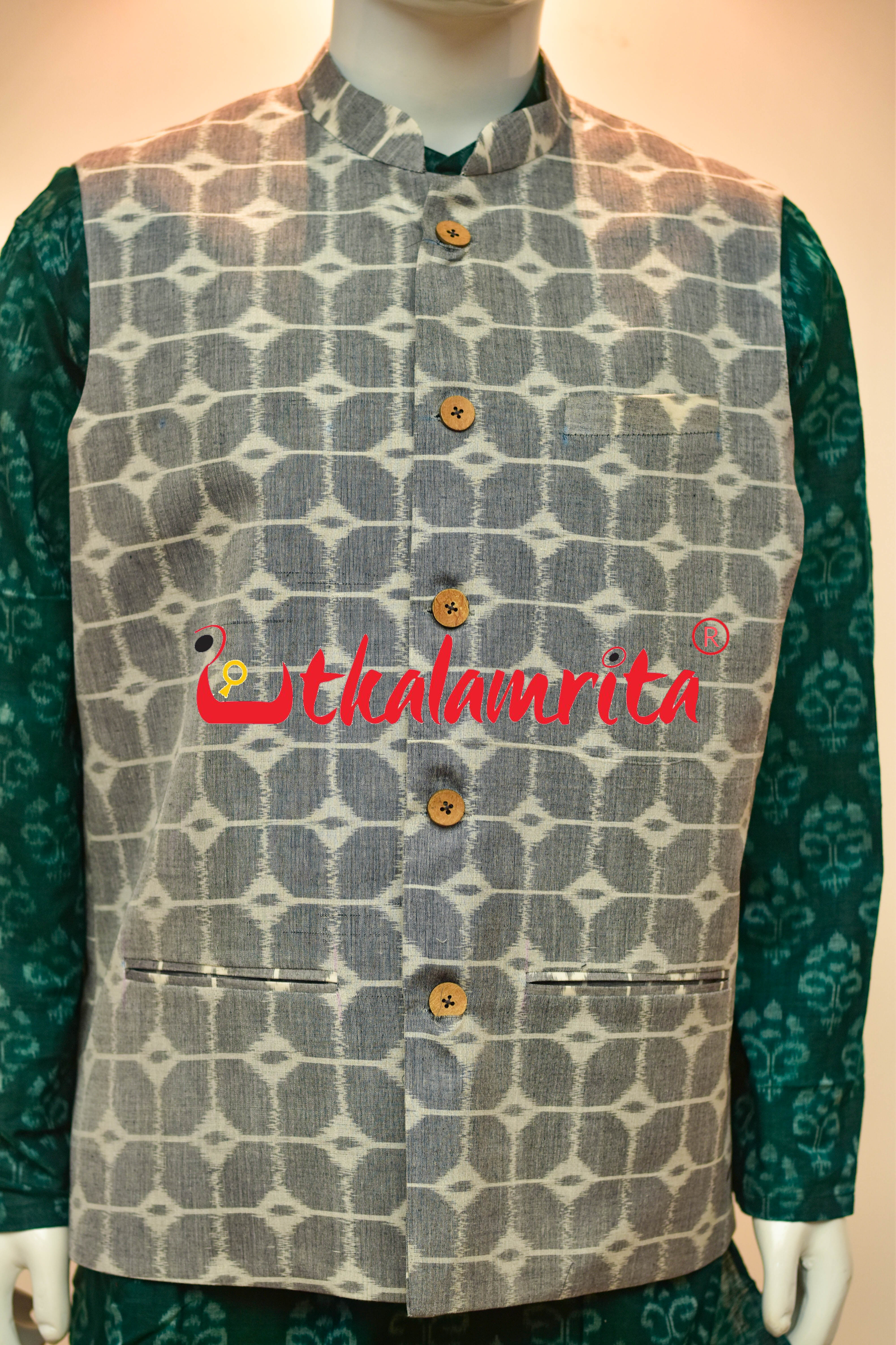 Grey Box Thikiri Ikat (Modi Jacket)