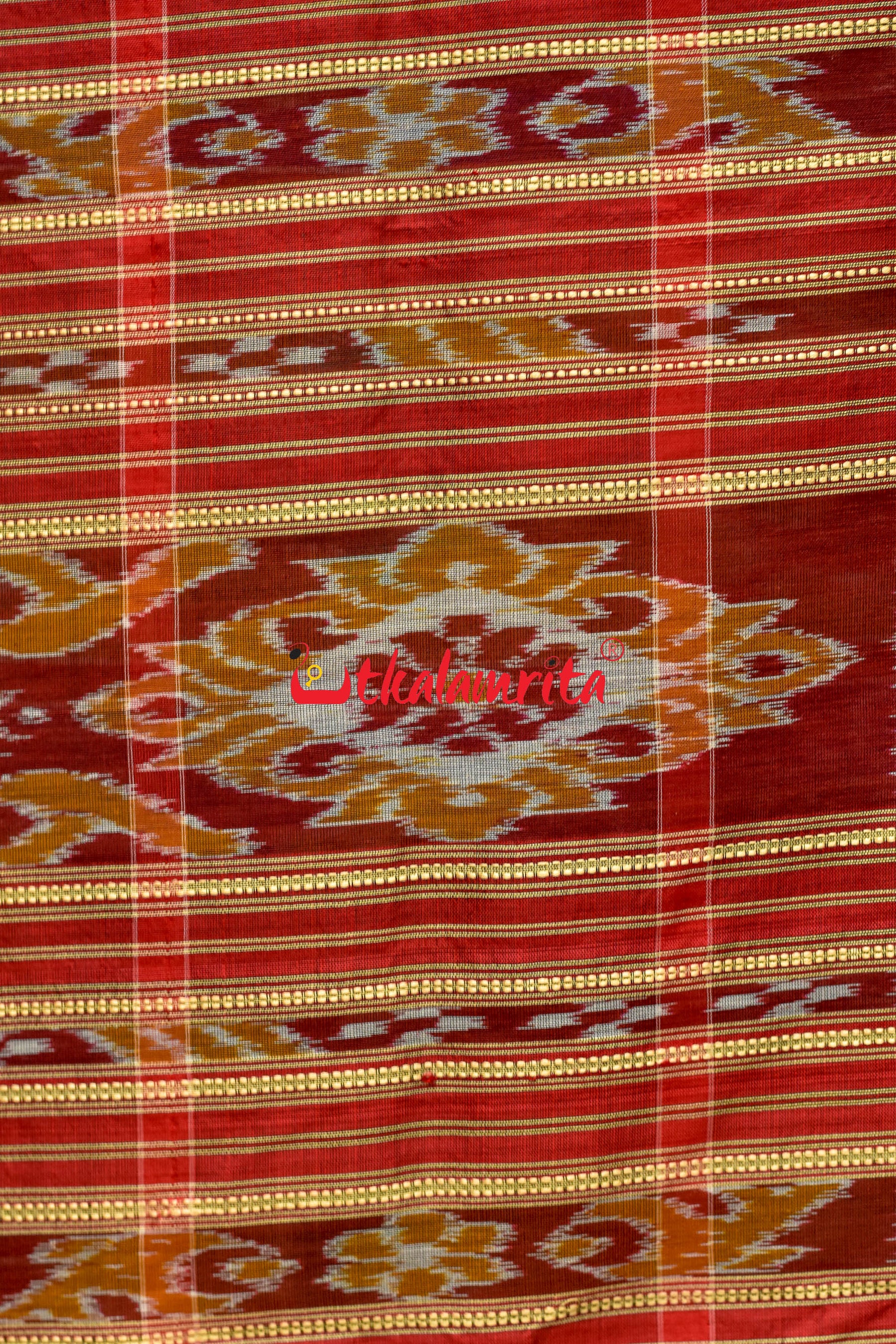 Golden Blue Nabarangi Silk Saree