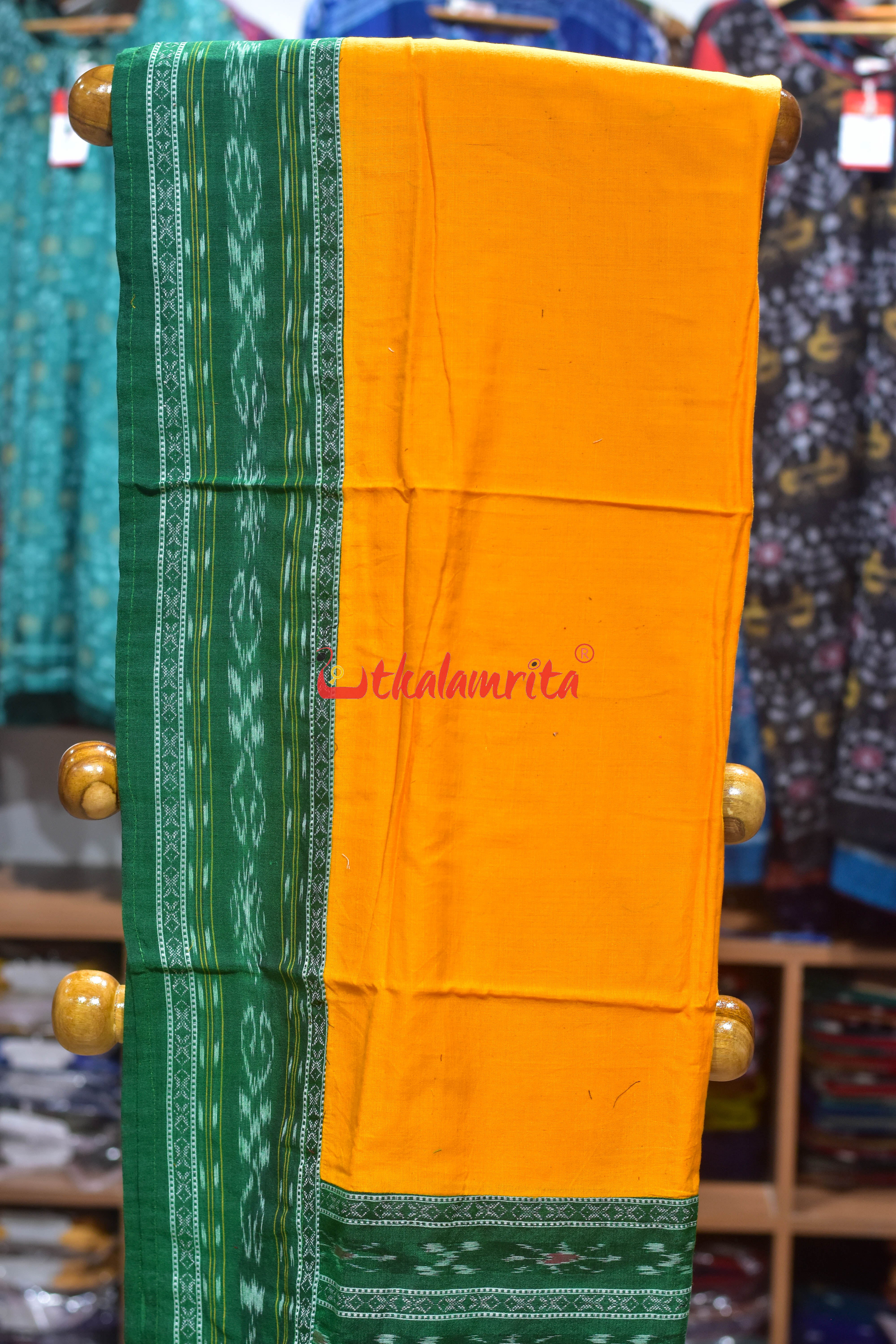 Green Yellow Pasapali Long Flower Dress Set