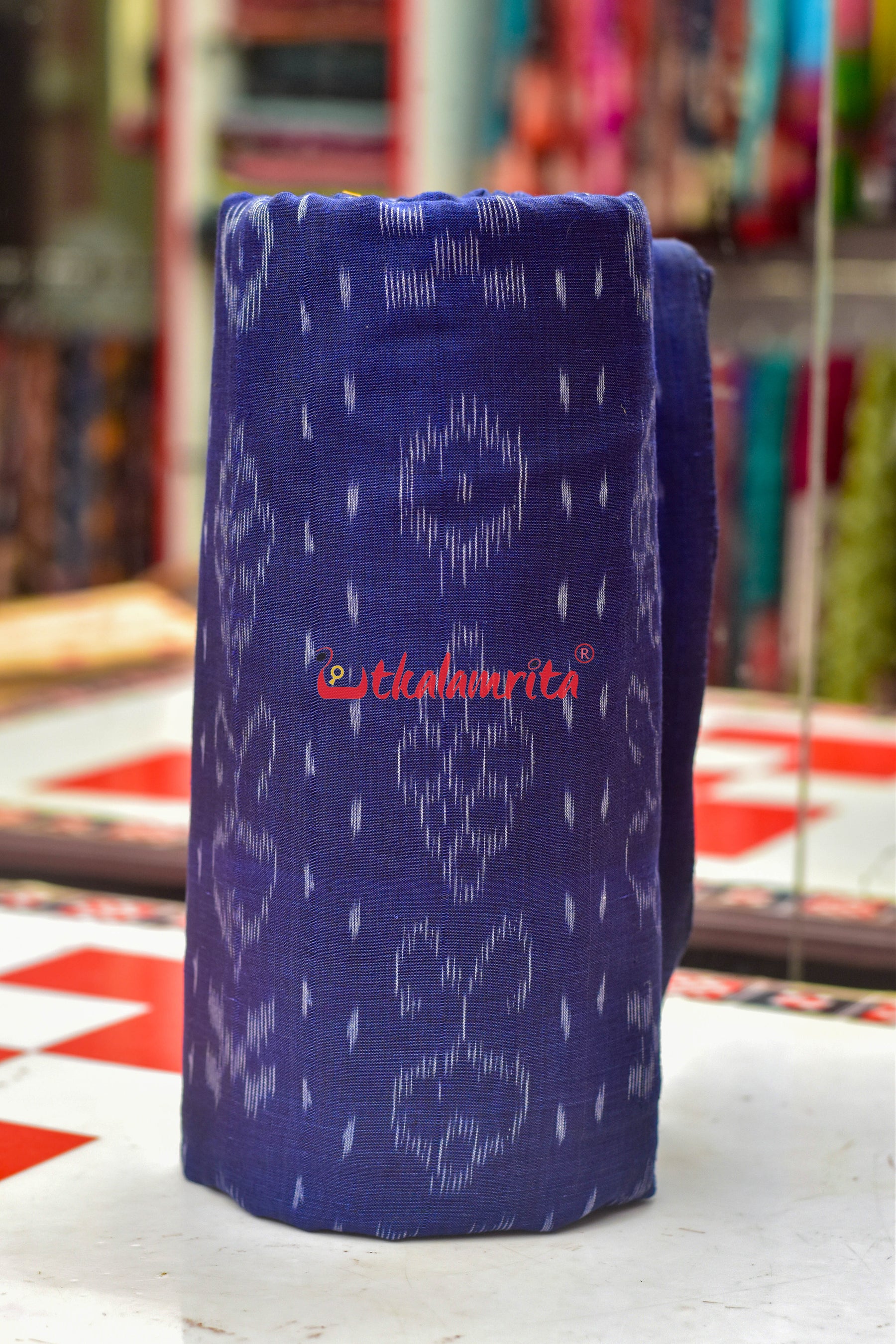 Indigo Blue Flower Bandha (Fabric)