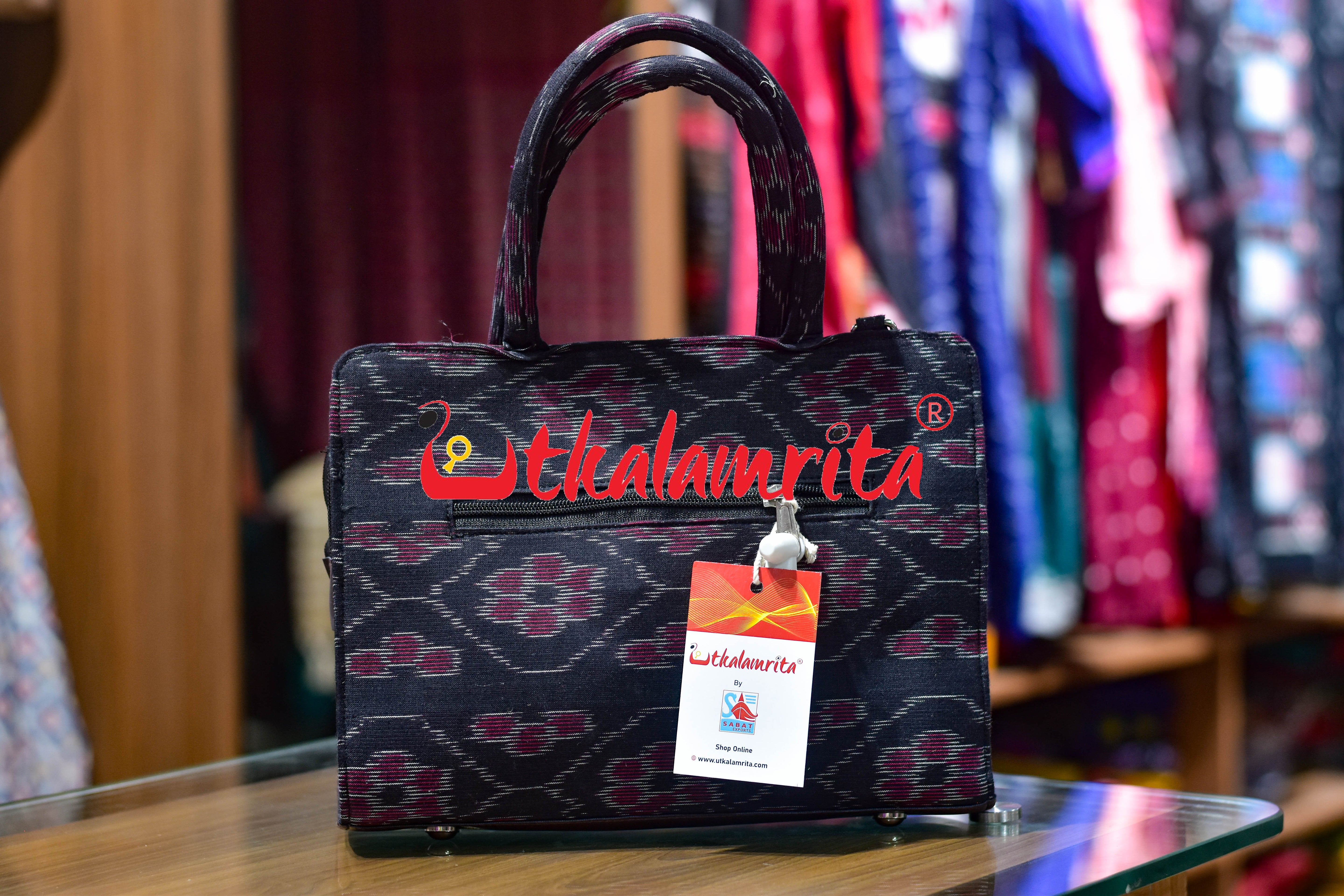 Black Tetris Medium Vanity Bag