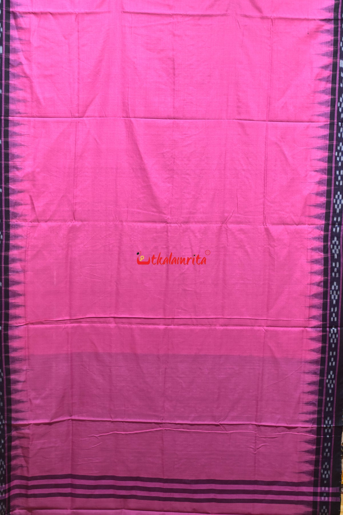 Pink with Pasapali Border Khandua Cotton Saree