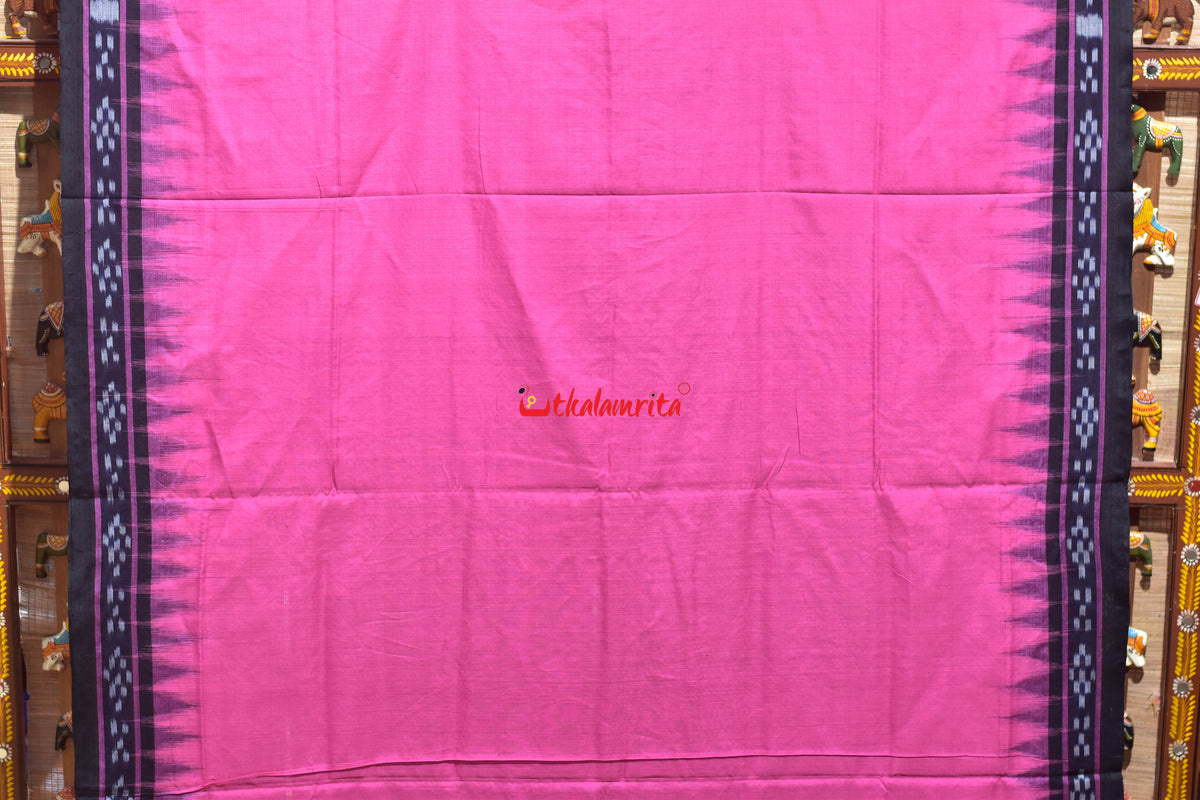 Pink with Pasapali Border Khandua Cotton Saree