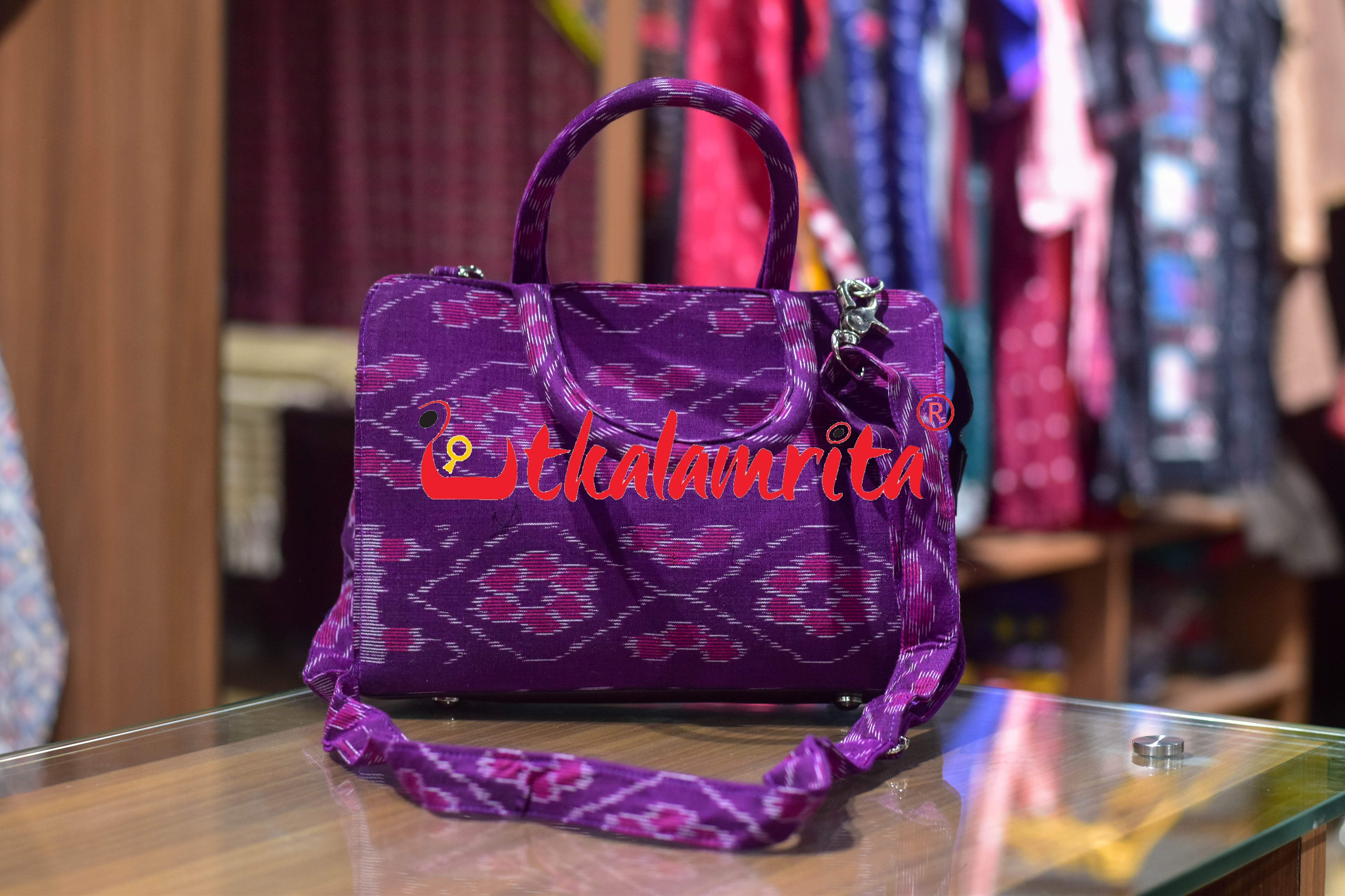 Purple Phula Bandha Medium Vanity Bag