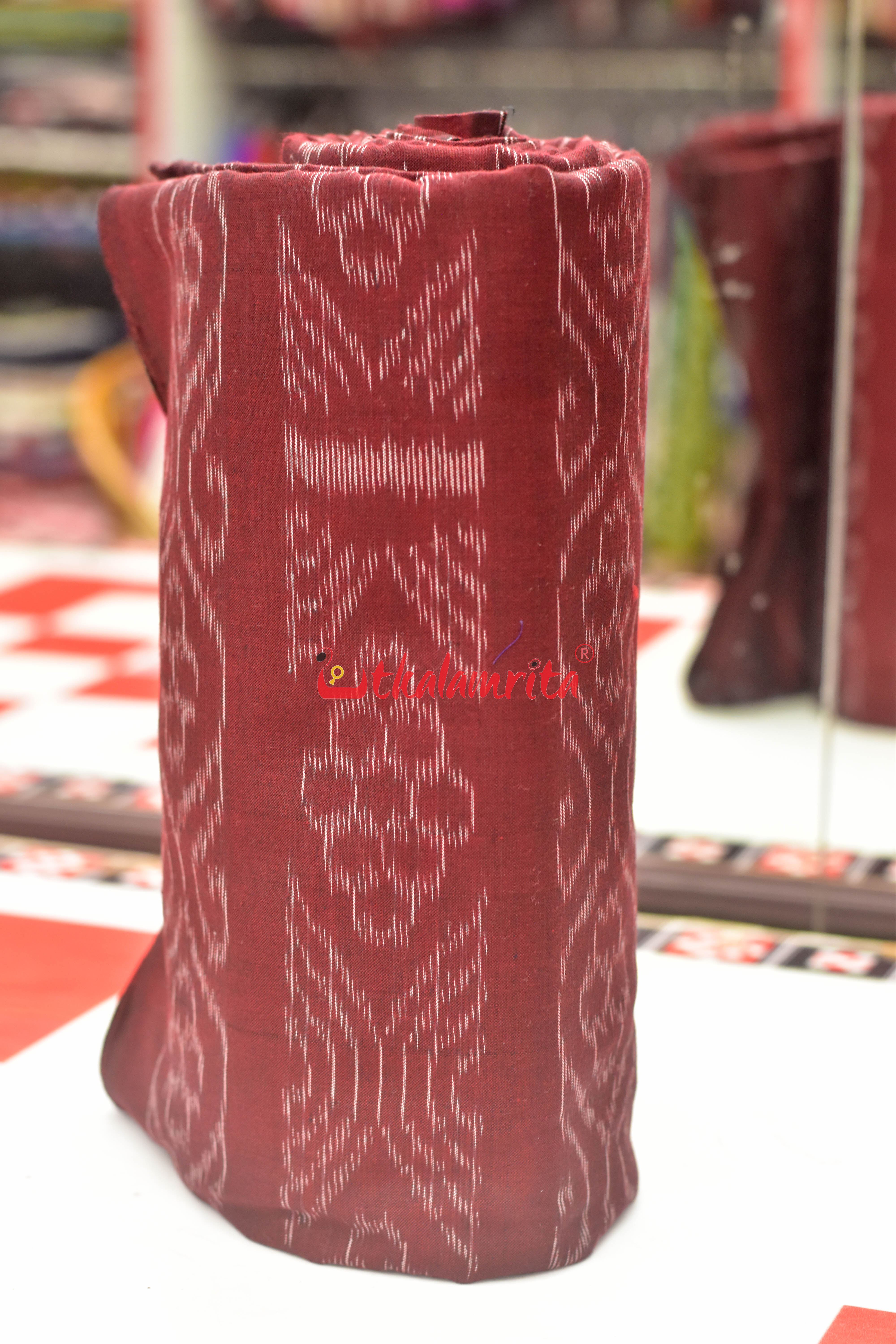 Flower Bandha on Maroon (Fabric)