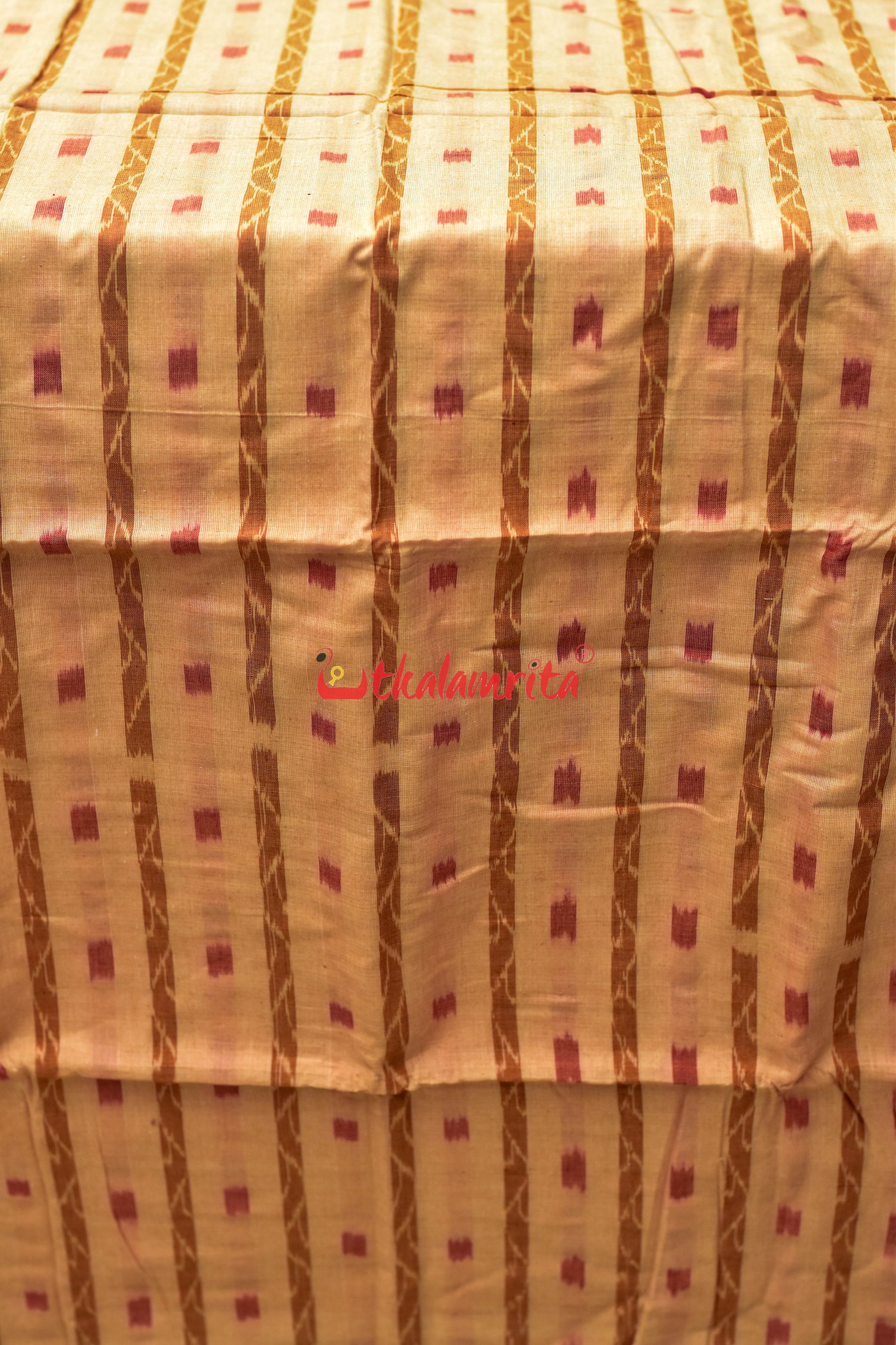 Cream Brown Tipa Ikat (Fabric)