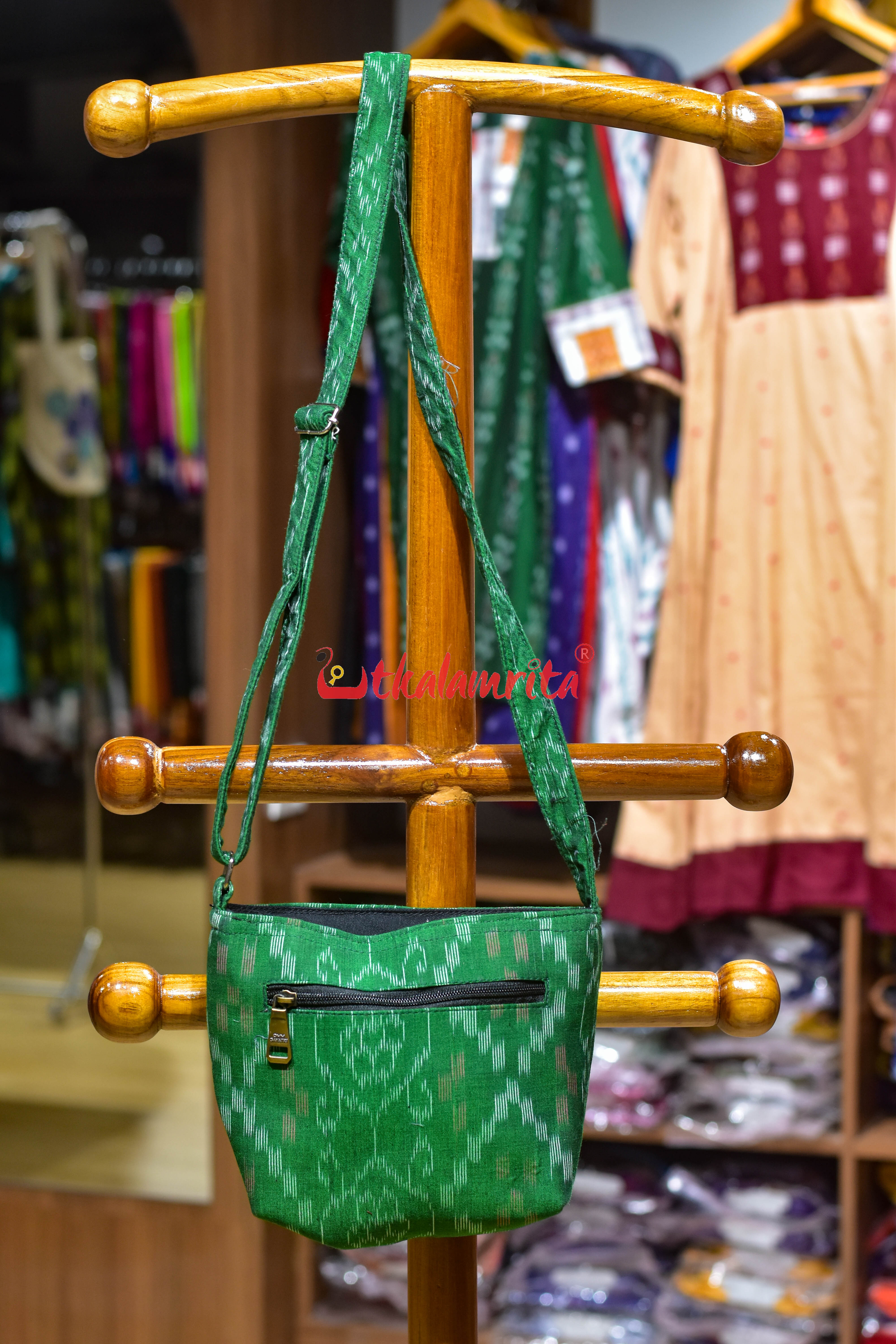 Green Tetris Small Sling Bag
