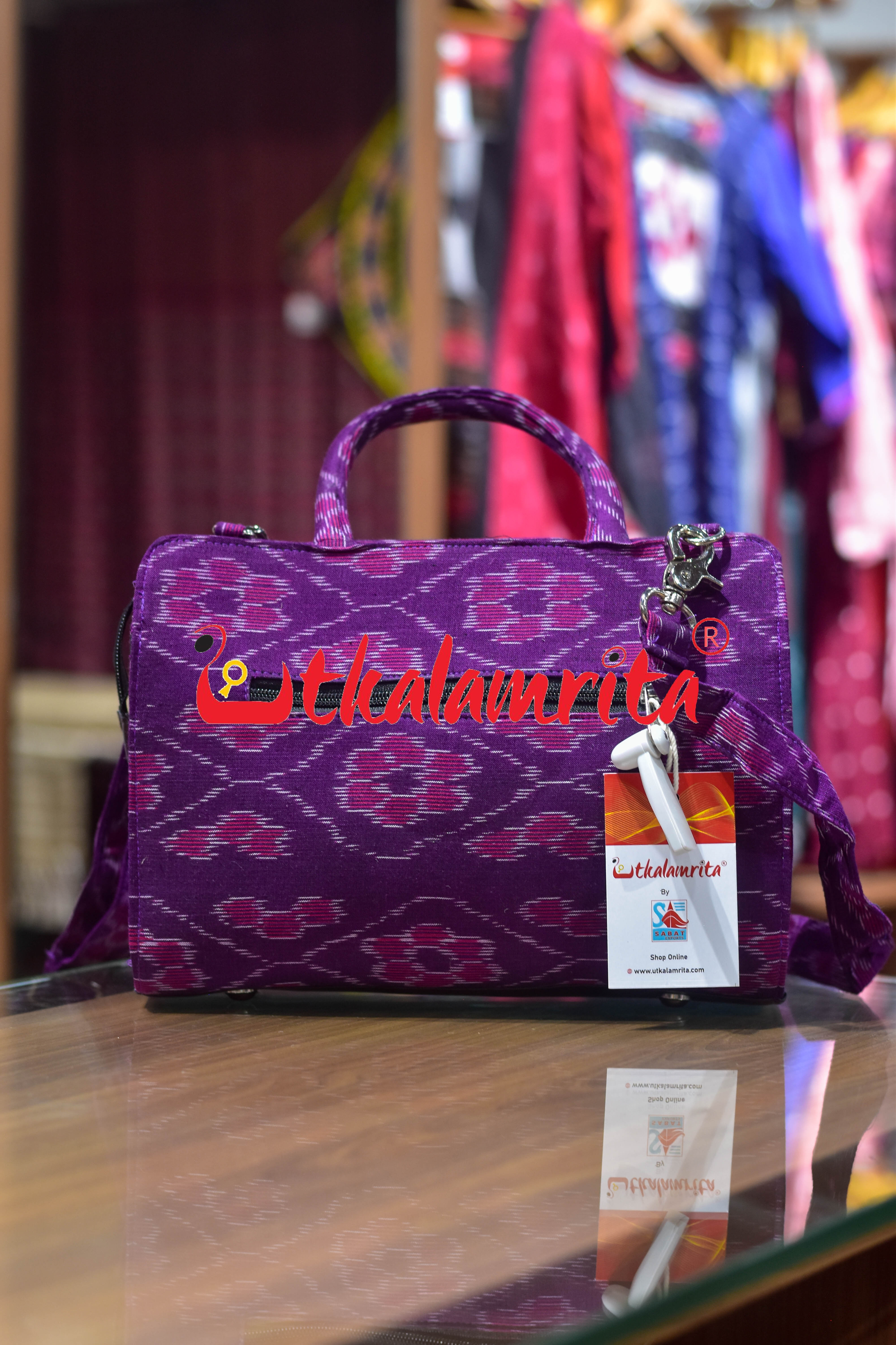 Purple Phula Bandha Medium Vanity Bag