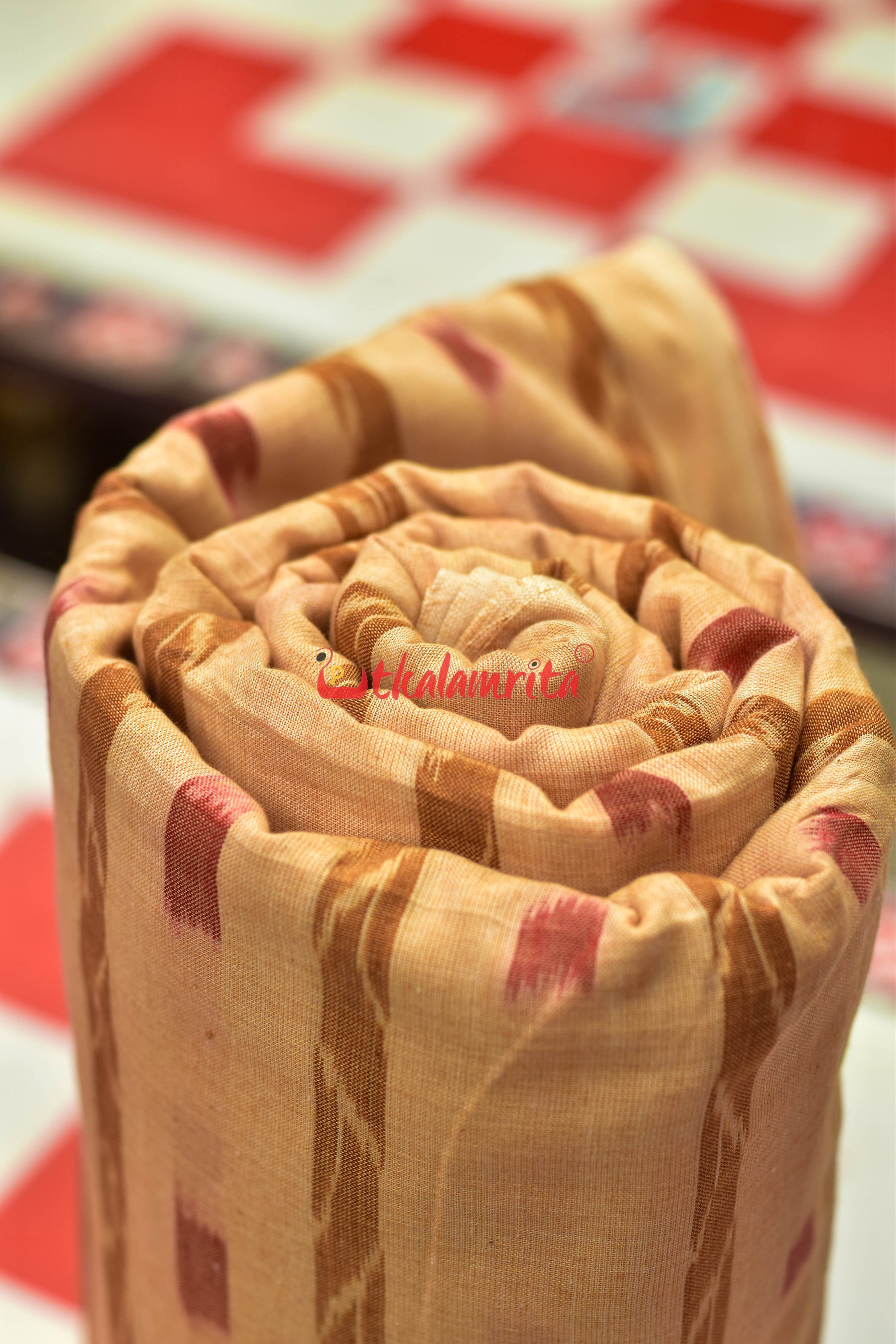 Cream Brown Tipa Ikat (Fabric)