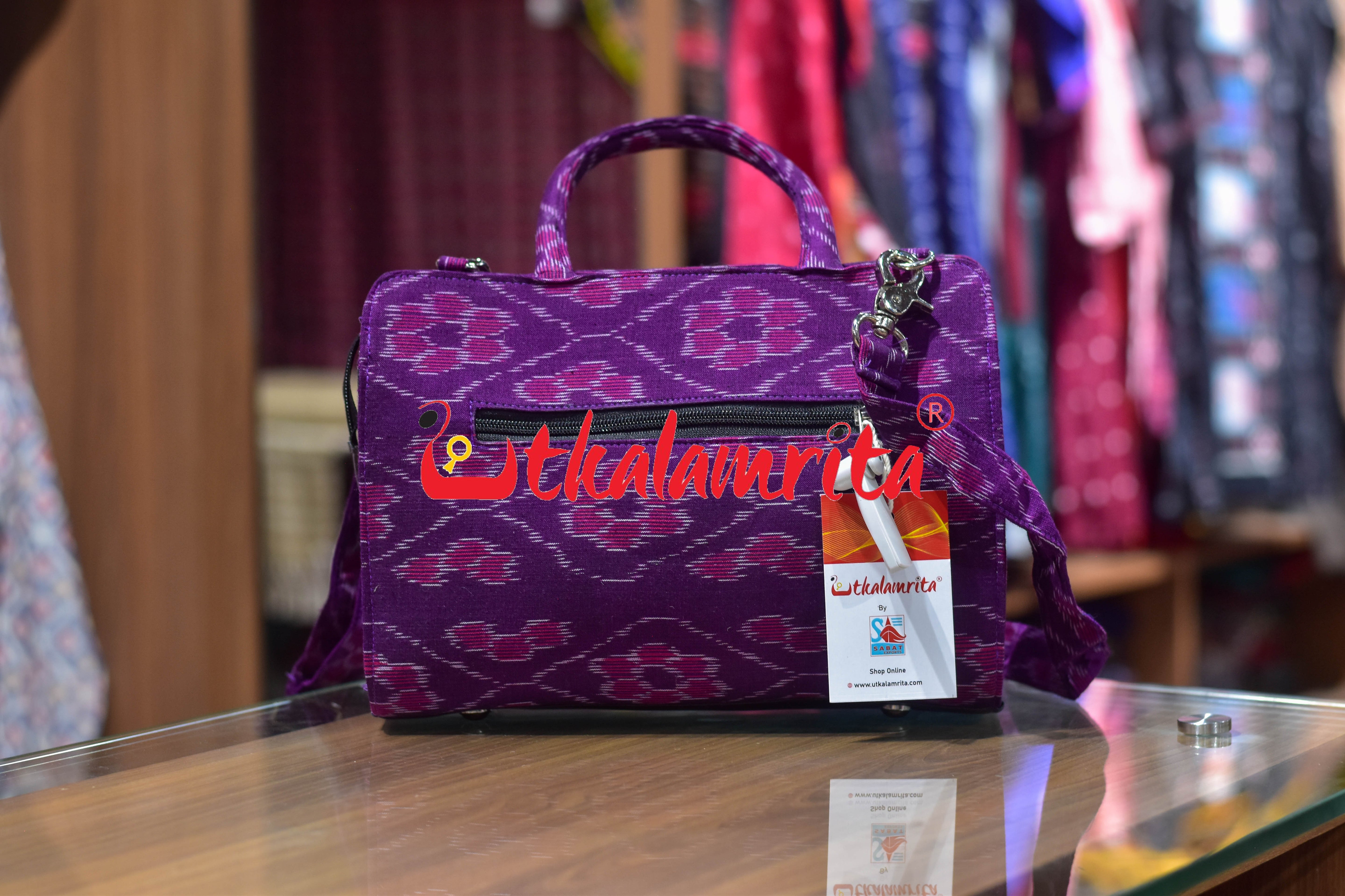 Purple Phula Bandha Medium Vanity Bag