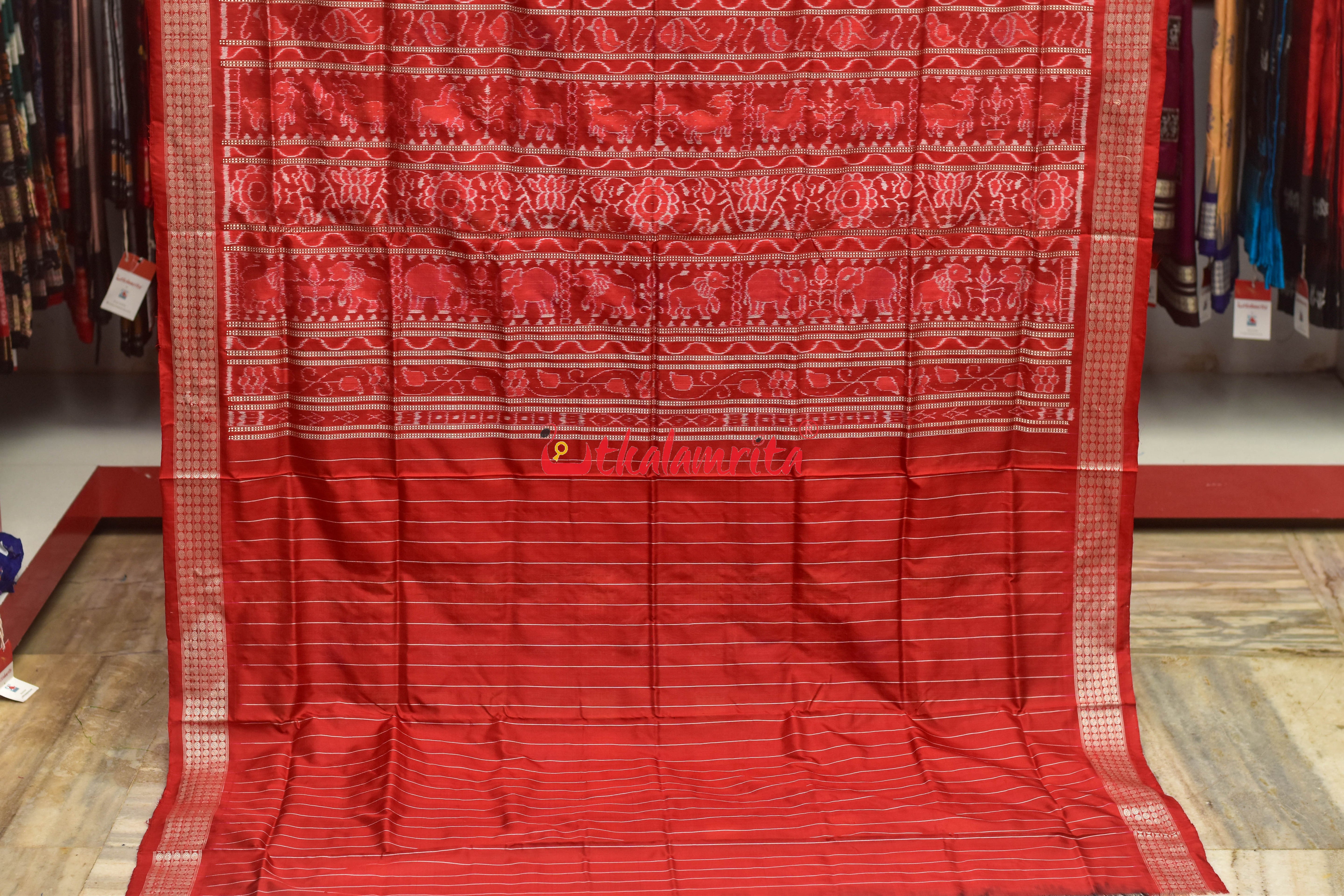 Black Mini Aswini Sambalpuri Silk Saree