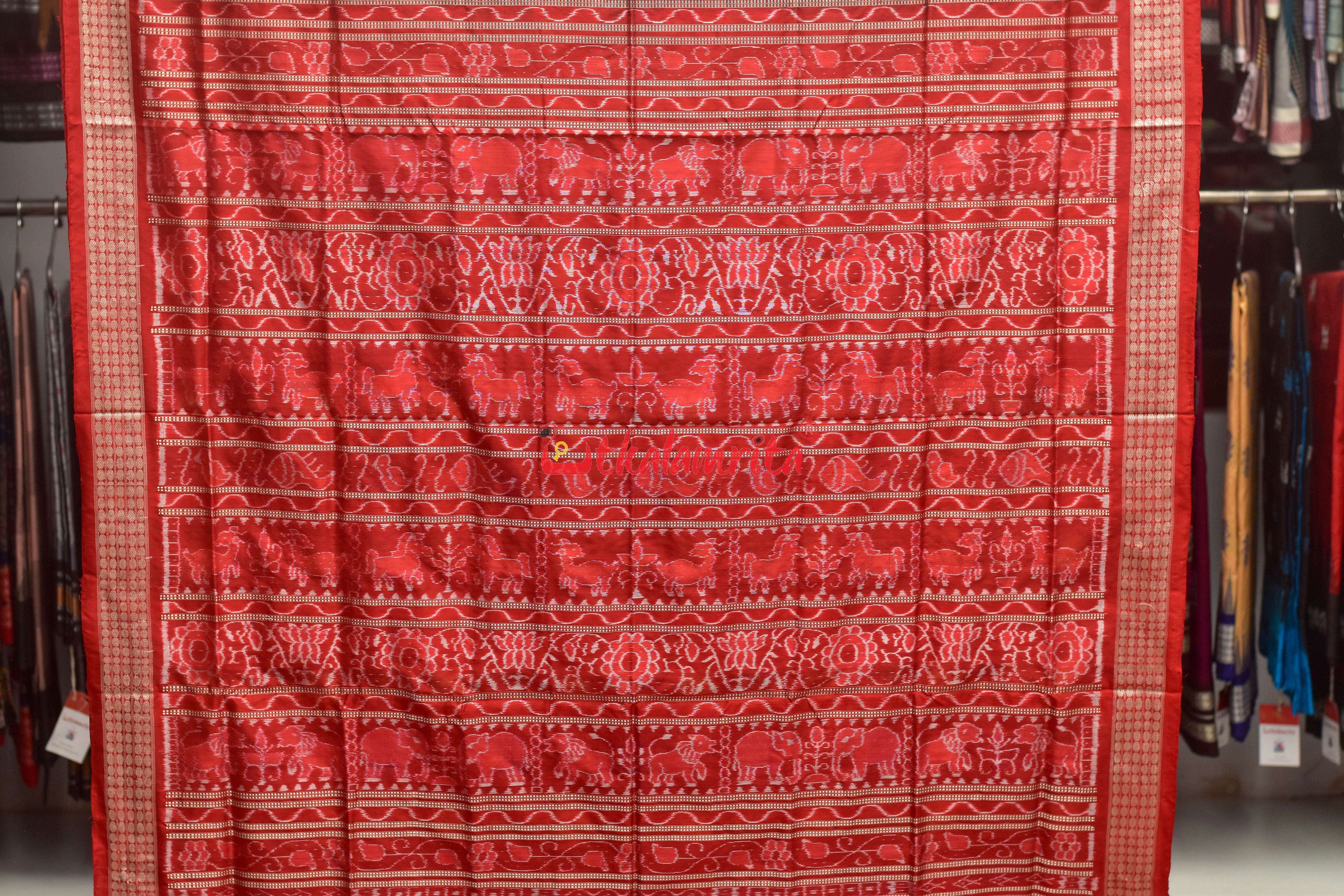Black Mini Aswini Sambalpuri Silk Saree