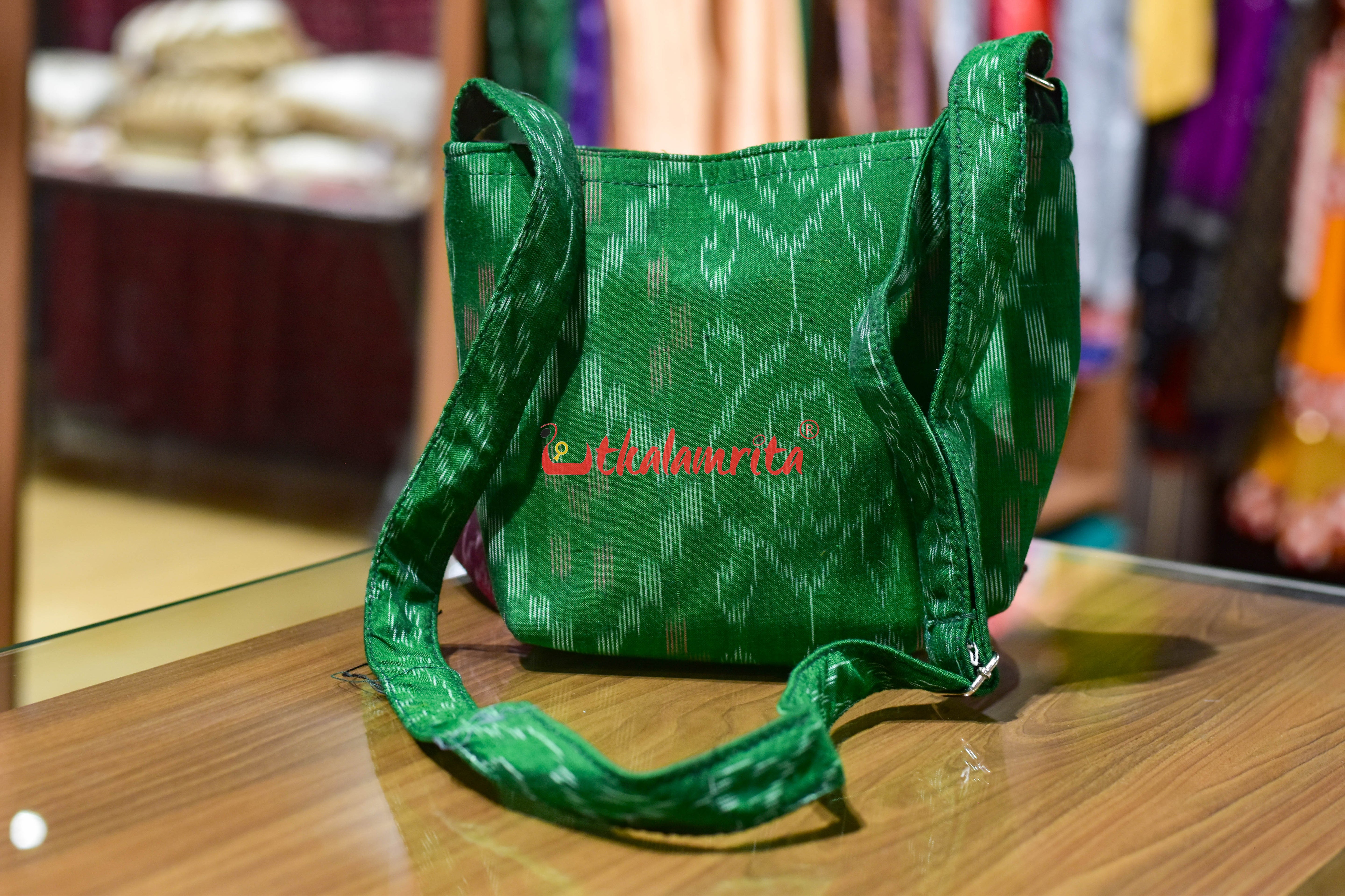 Green Tetris Small Sling Bag