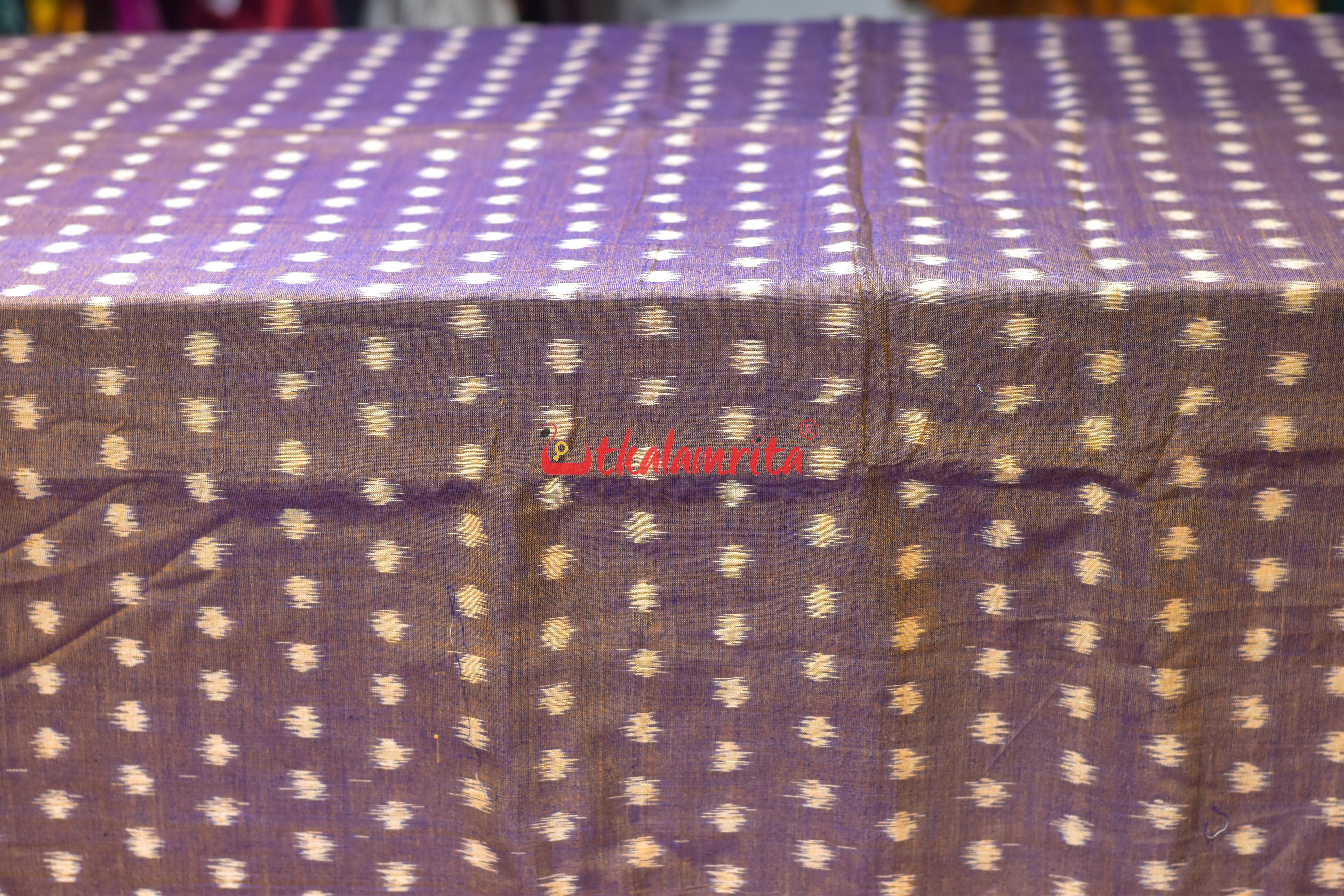 Golden Double Shade Godi Bindu Ikat Cotton (Fabric)
