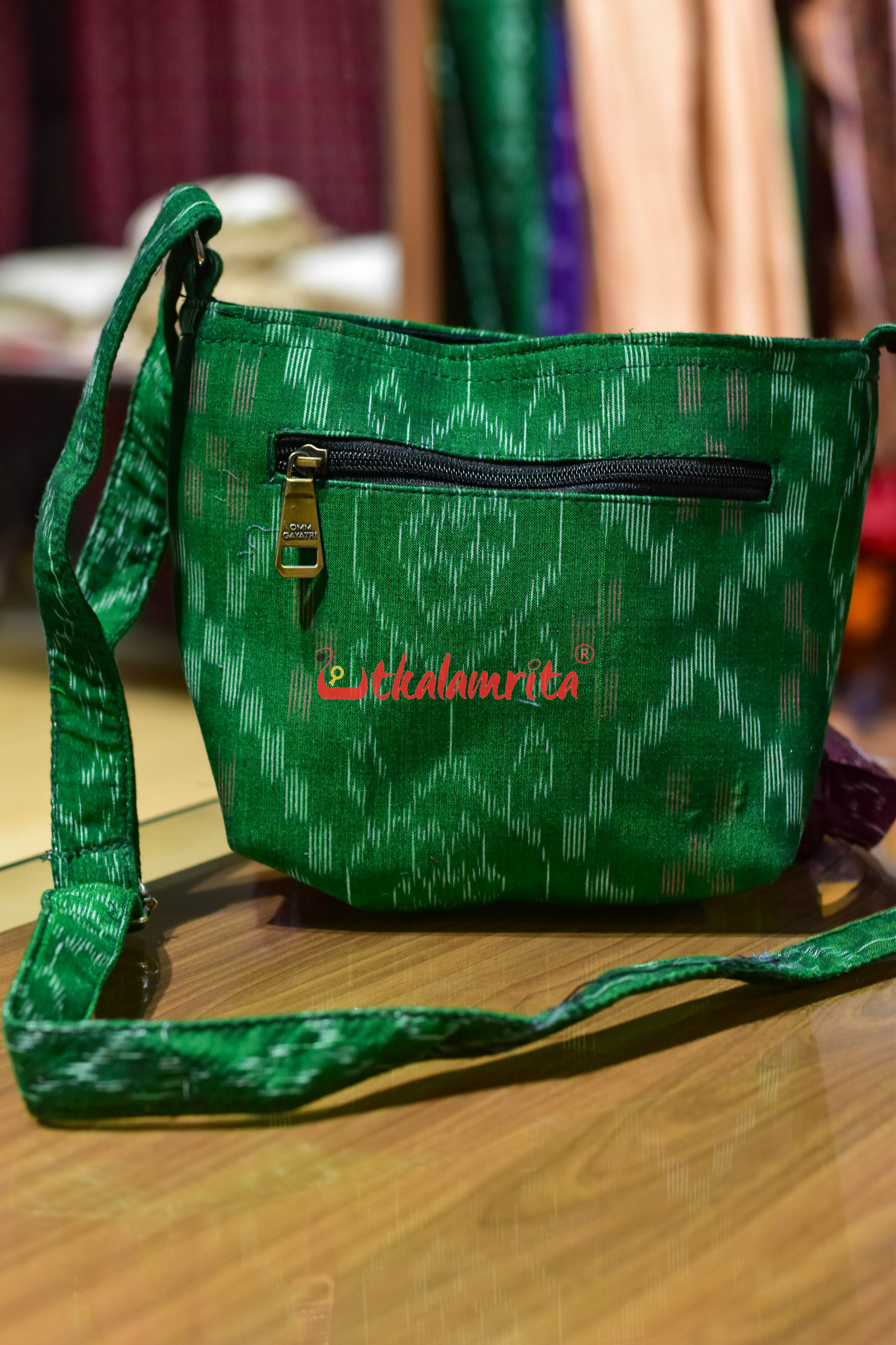 Green Tetris Small Sling Bag