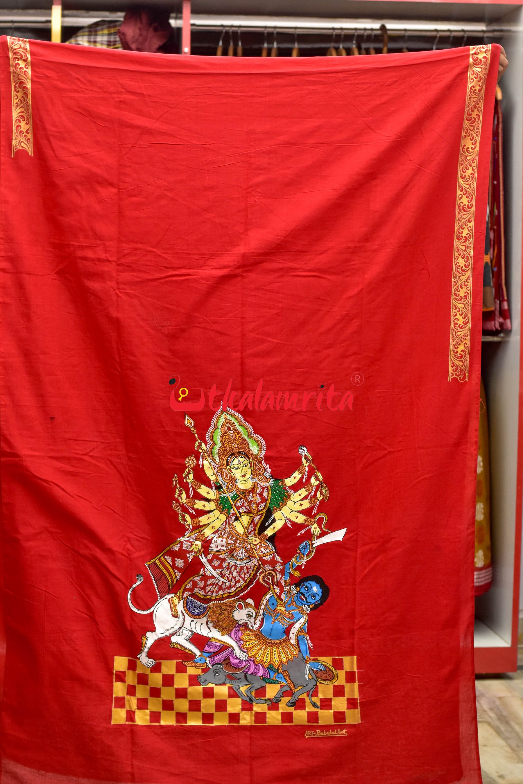 Durga Pattachitra (Kurta Piece)