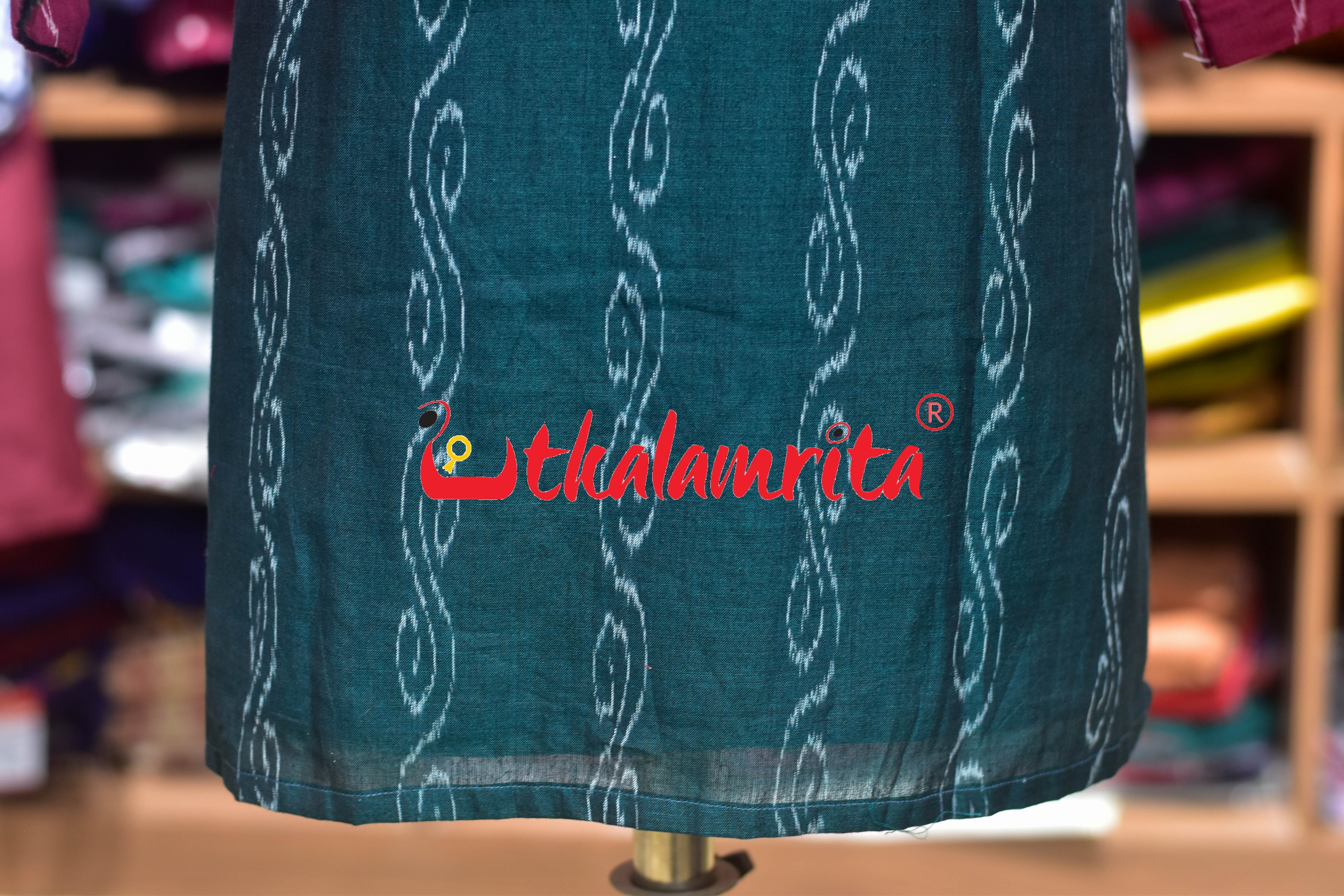 Bottle Green Anjimala Maroon Lata (ladies' Short Kurta)