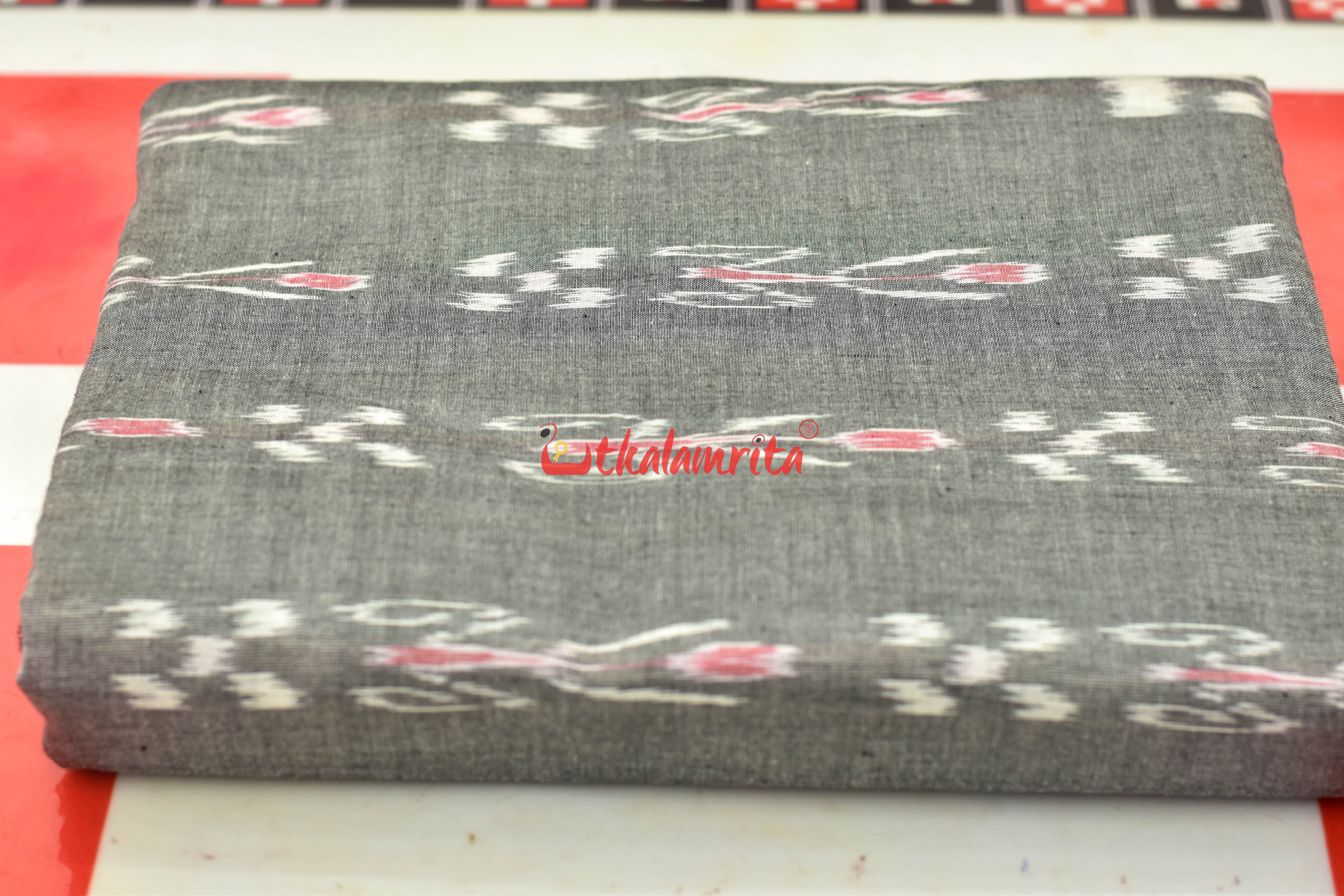 Grey Pasapali and Kadha (Fabric)