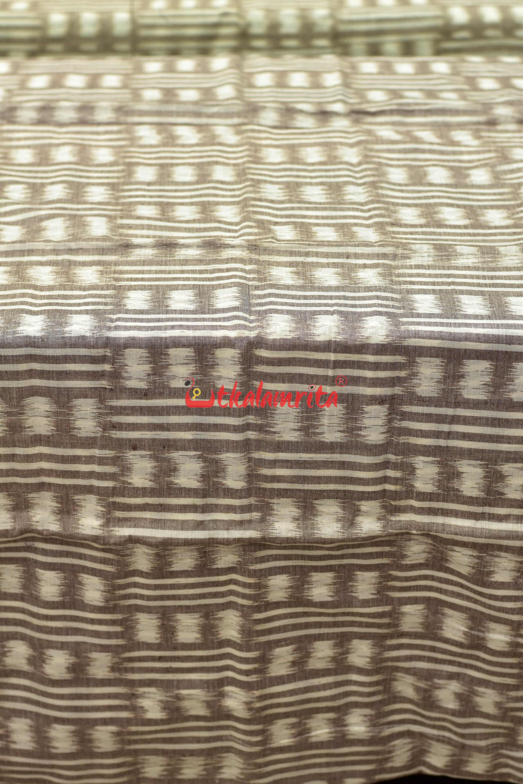 White and Coffee Bandha Cotton (Fabric)