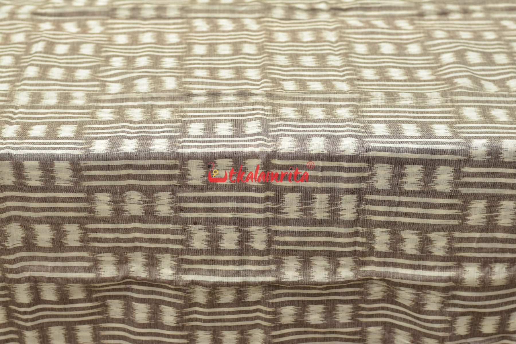 White and Coffee Bandha Cotton (Fabric)
