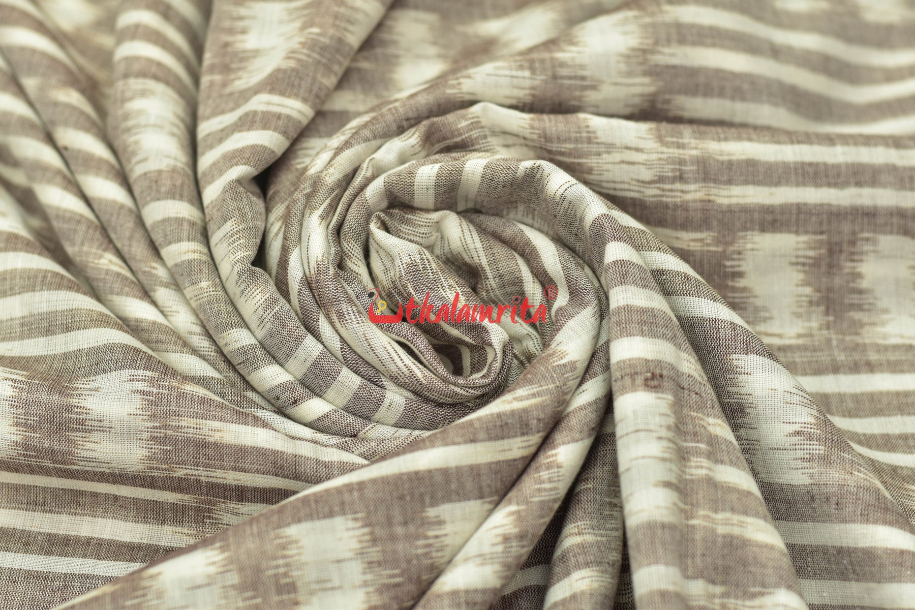 White and Coffee Bandha Cotton (Fabric)