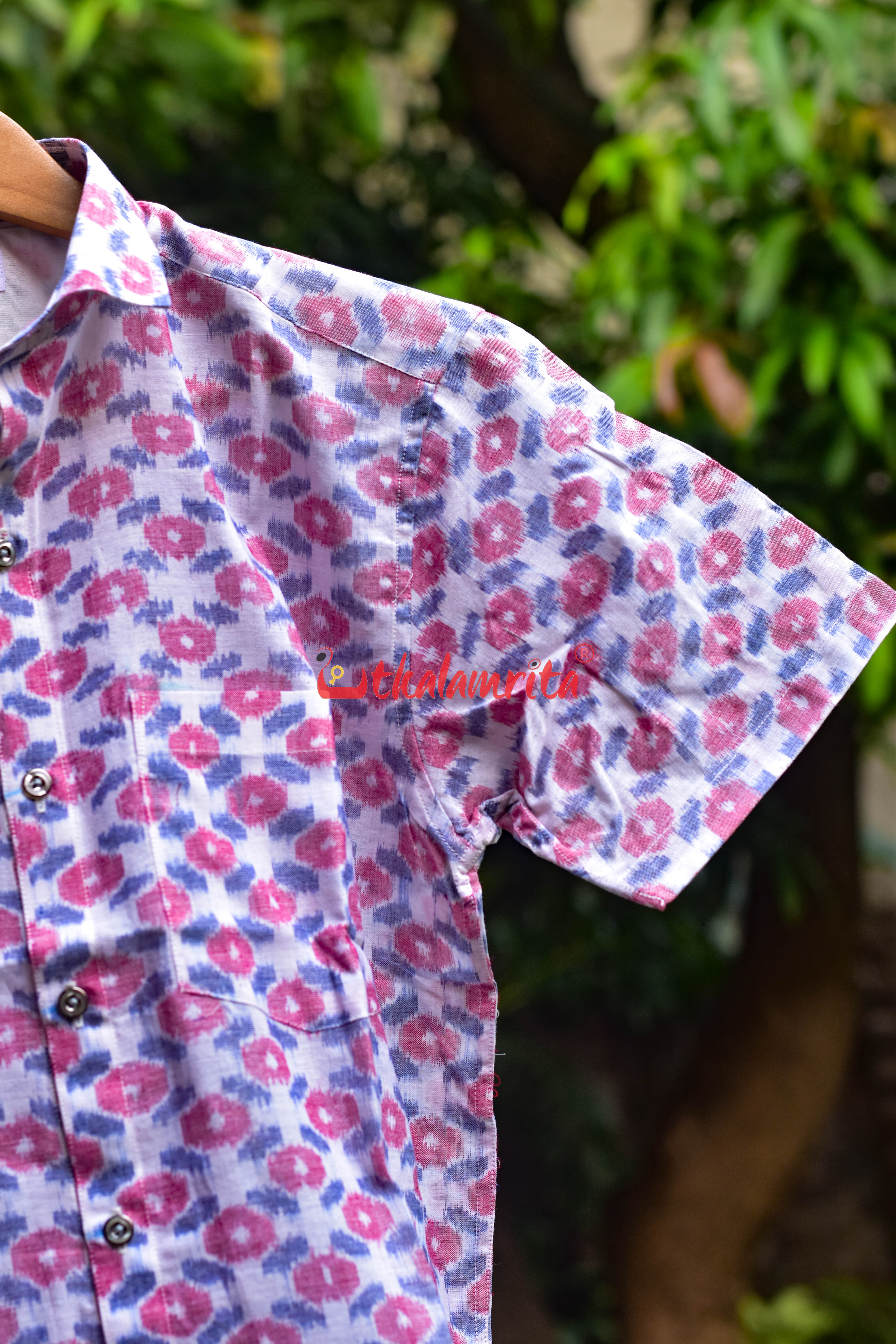 White Red Cross Bubbles (Mens' Half Shirt)