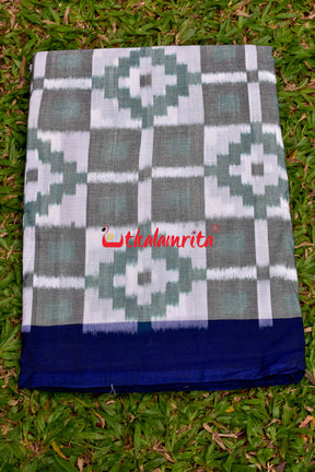 Green Grey White Kuthi Pasapali (Fabric)