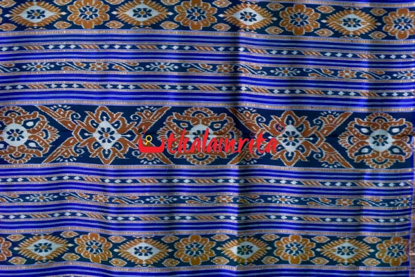 Leaf Green Purple Pink Double Border Pasapali Khandua Silk Saree