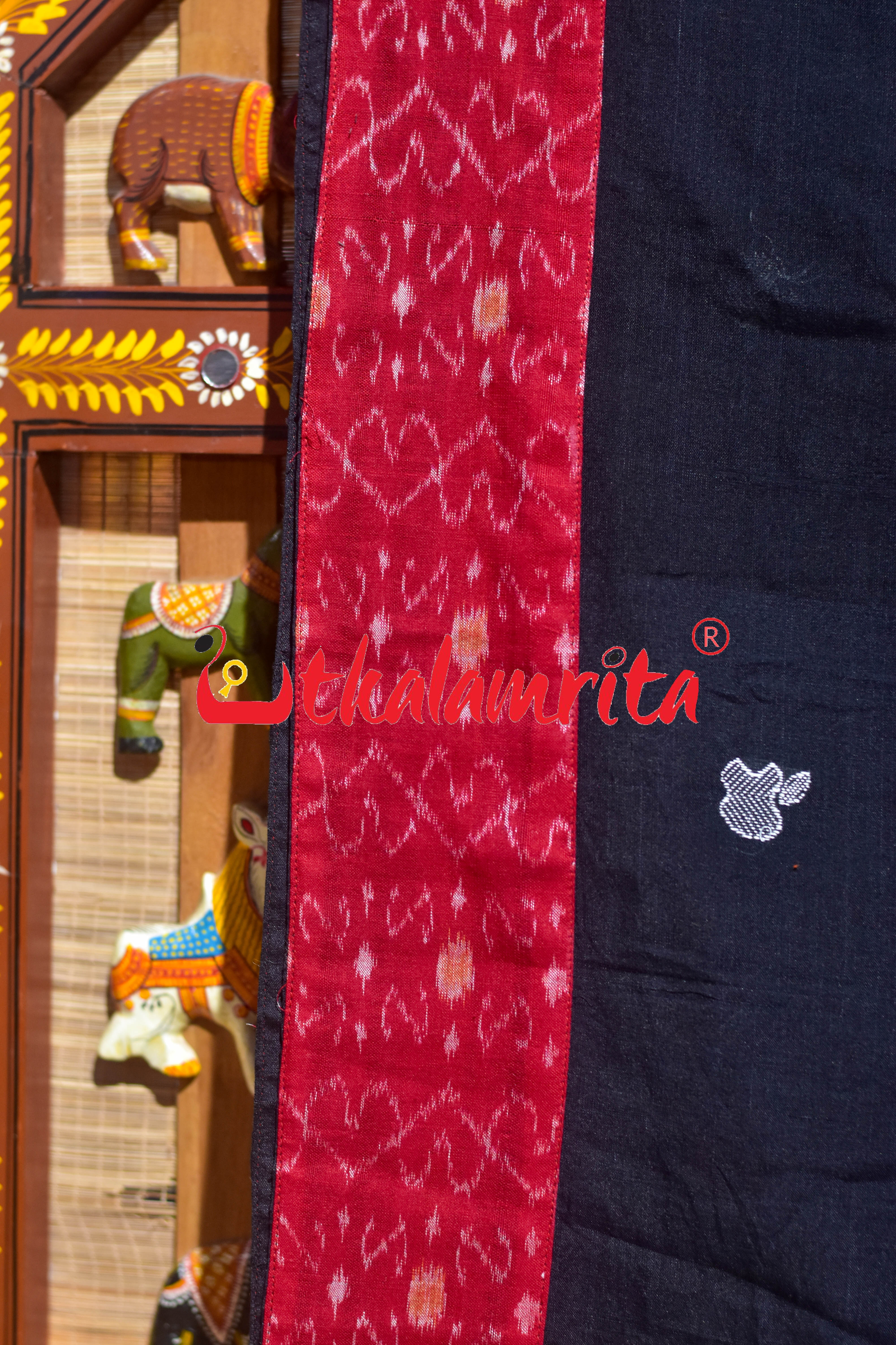 Black Apple Design S Bandha Designer Cotton Saree