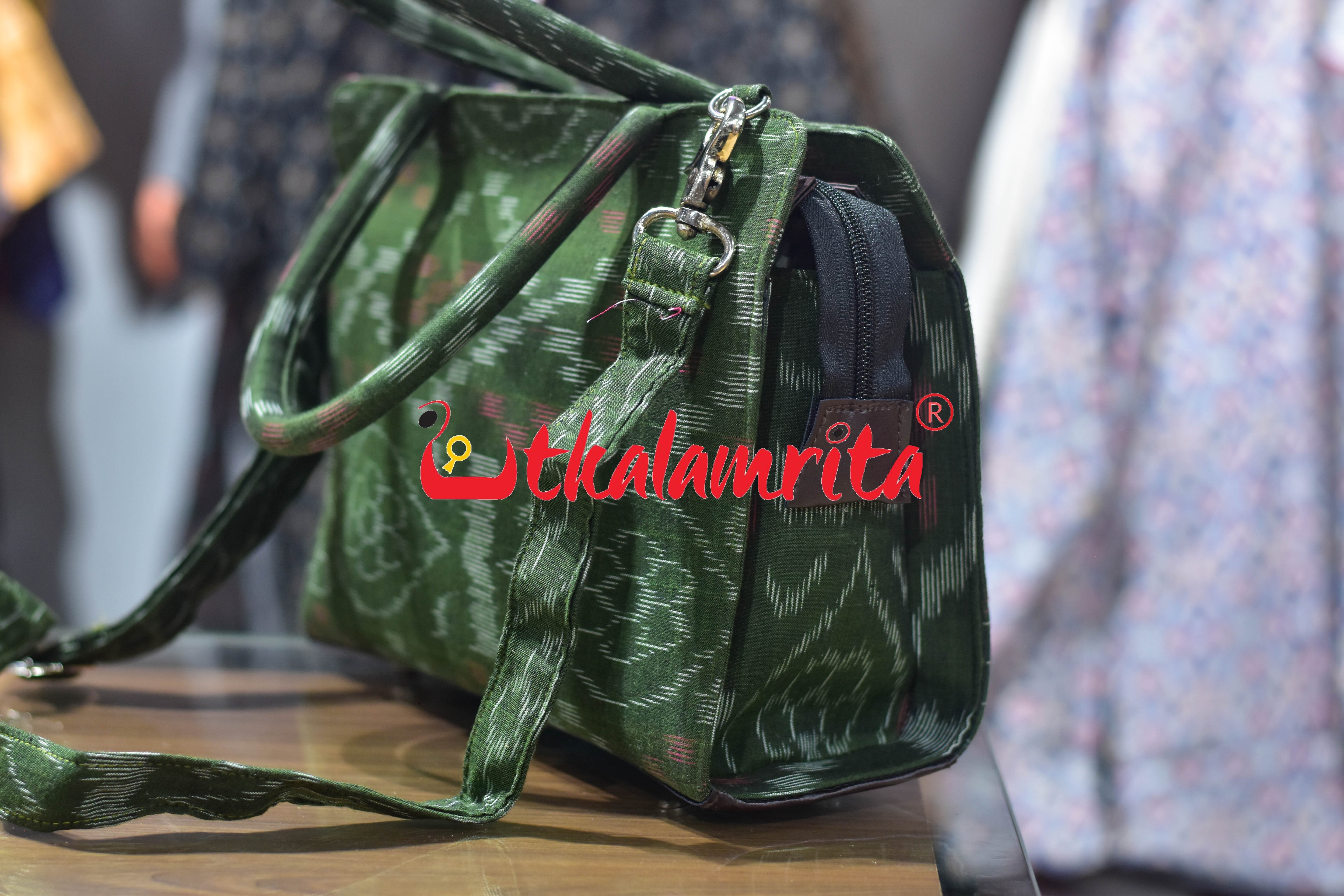 Mehendi Flower Tetris Medium Vanity Bag