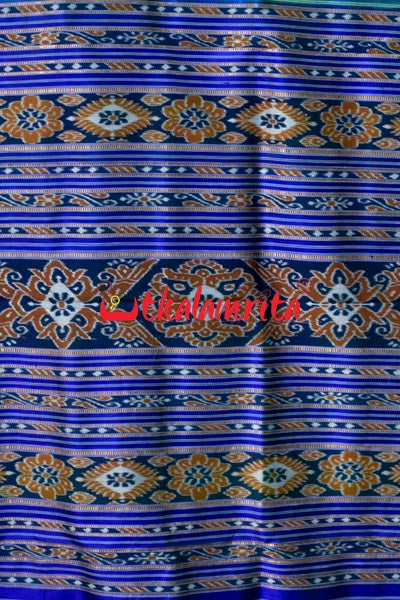 Leaf Green Purple Pink Double Border Pasapali Khandua Silk Saree